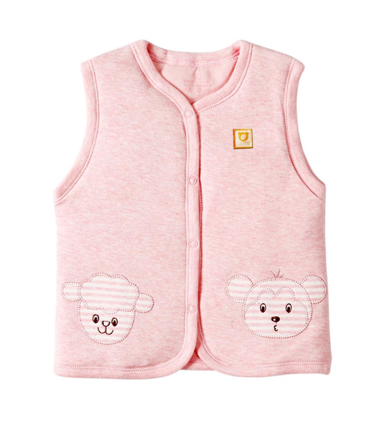 XYIYI Baby Warm Cotton Vest 12-18 Months Pink - Unisex Infant Toddler Padded Waistcoat - Buy Online on GoSupps.com