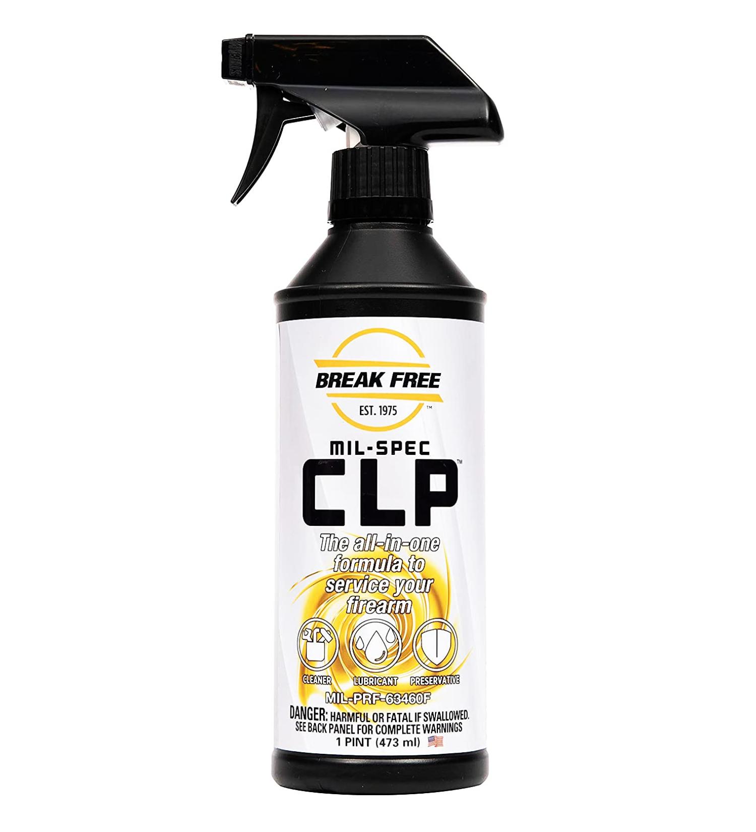 BREAK FREE CLP-5 Gun Cleaner & Lubricant Spray - Weapon Cleaning & Protection - 1 Pint Bottle - Buy Online on GoSupps.com