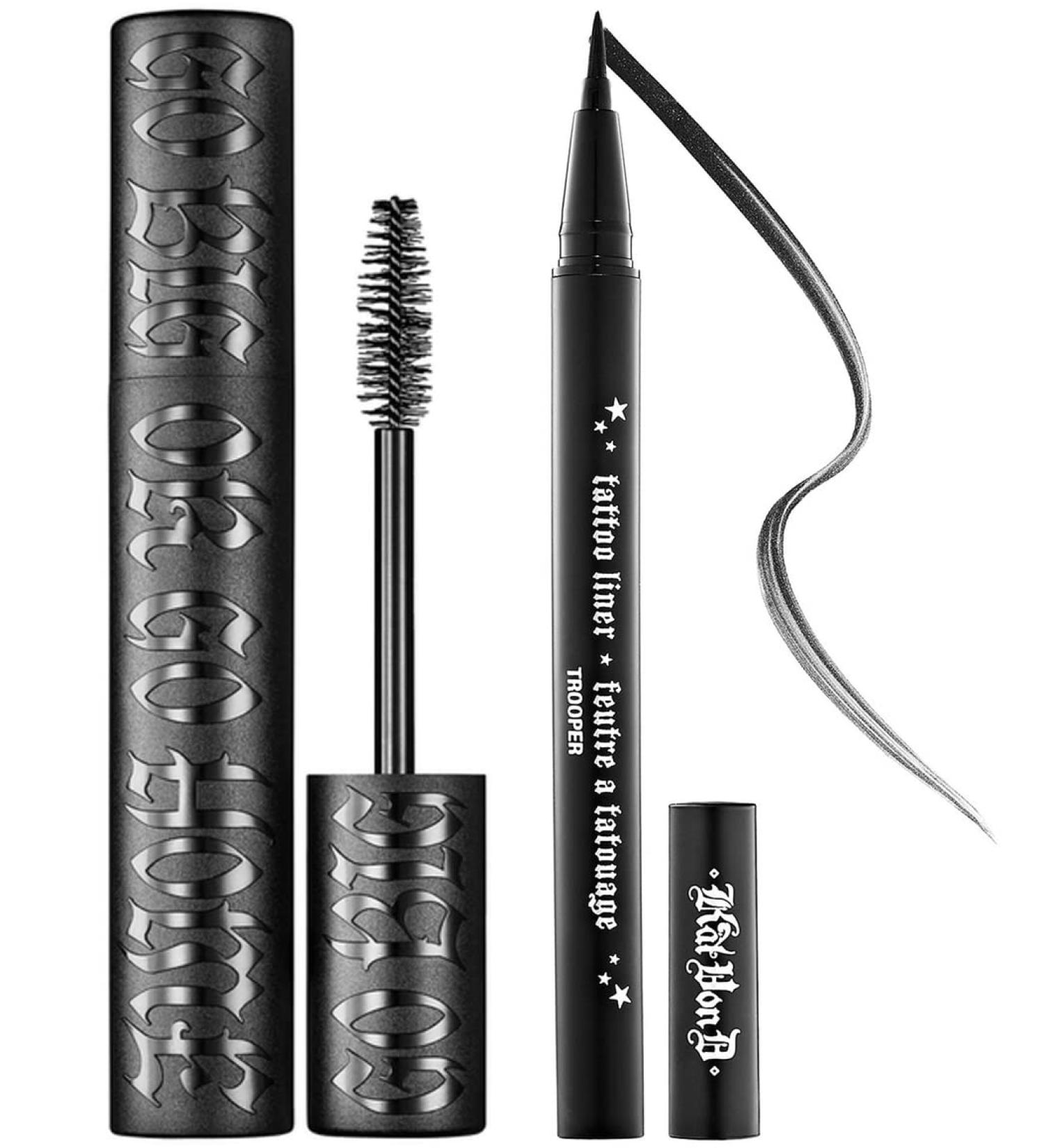 Kat Von D Tattoo Liner and Go Big or Go Home Volumizing Mascara Set in Trooper Full Size