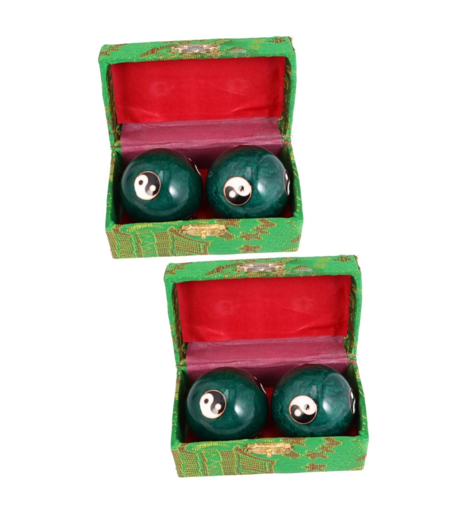 Gleavi Baoding Balls - 2 Pairs for Daily Muscle Massage & Health | Hand Rollerballs for Stress Relief - Buy Online on GoSupps.com