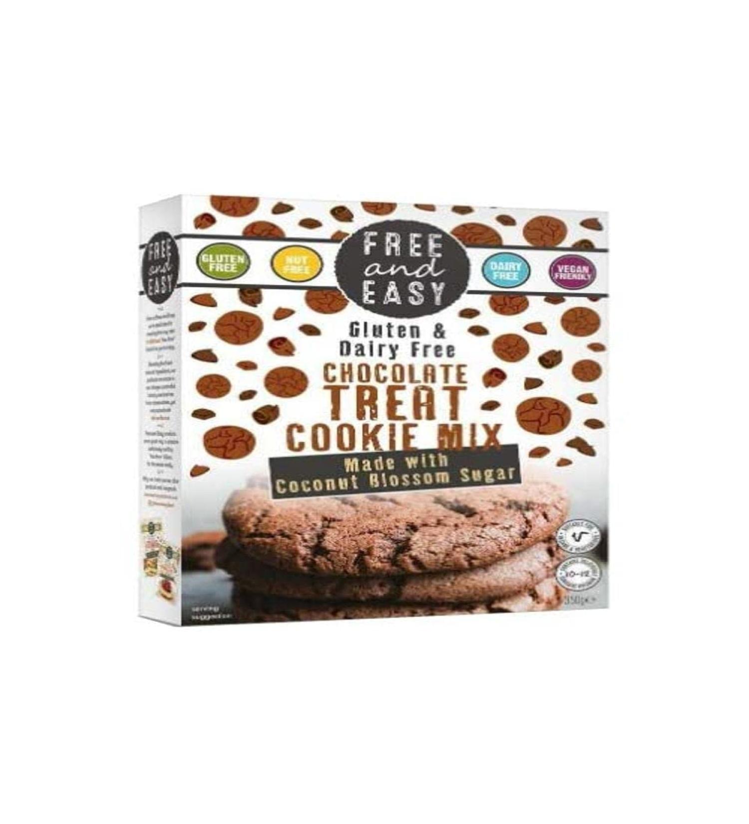 Free & Easy Coconut Blossom Sugar Choc Treat Cookie Mix - Buy Online on GoSupps.com