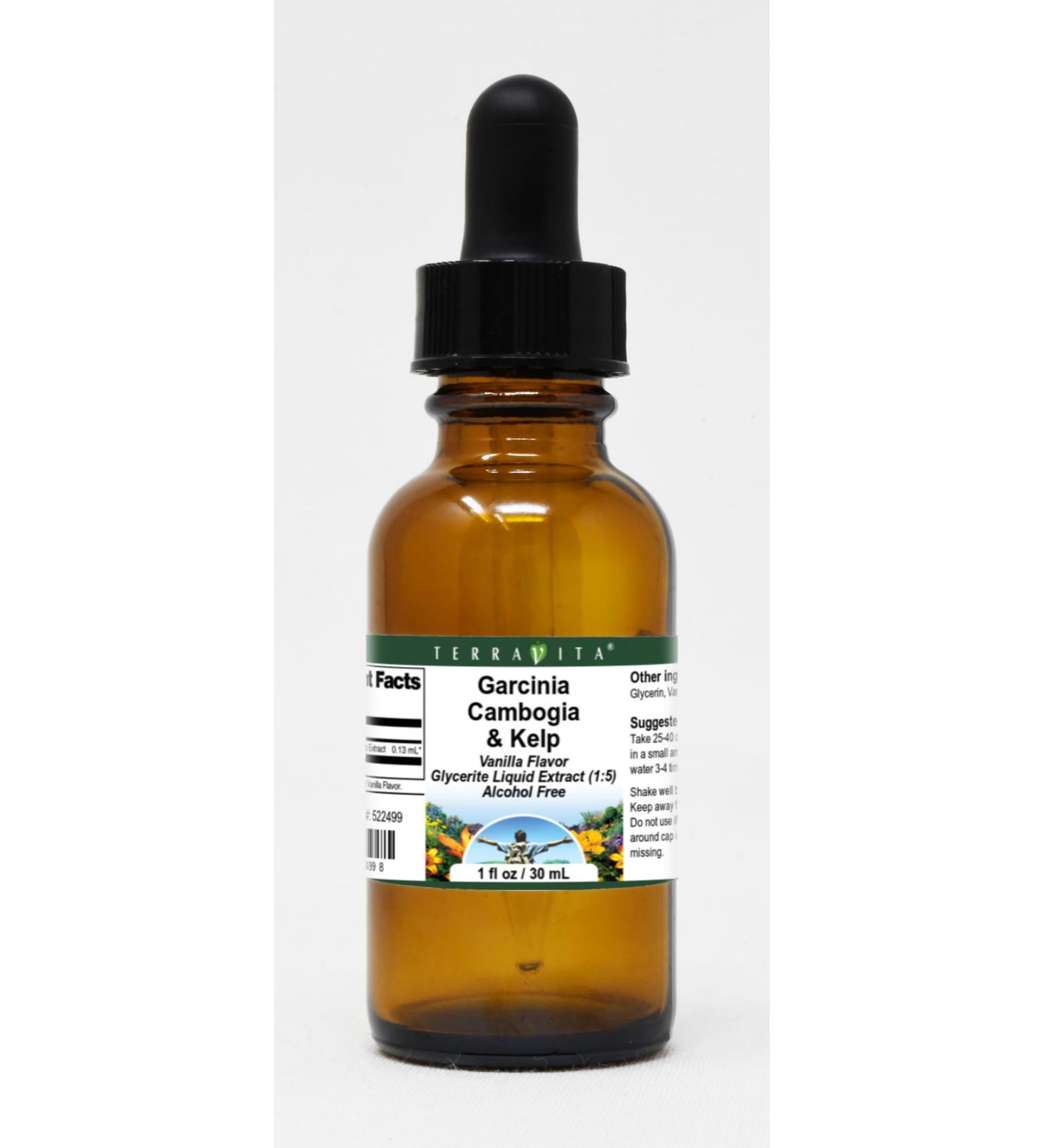 Garcinia Cambogia & Kelp Glycerite Liquid Extract (1:5) - Vanilla Flavored (1 oz ZIN: 522499) - 3 Pack - Buy Online on GoSupps.com