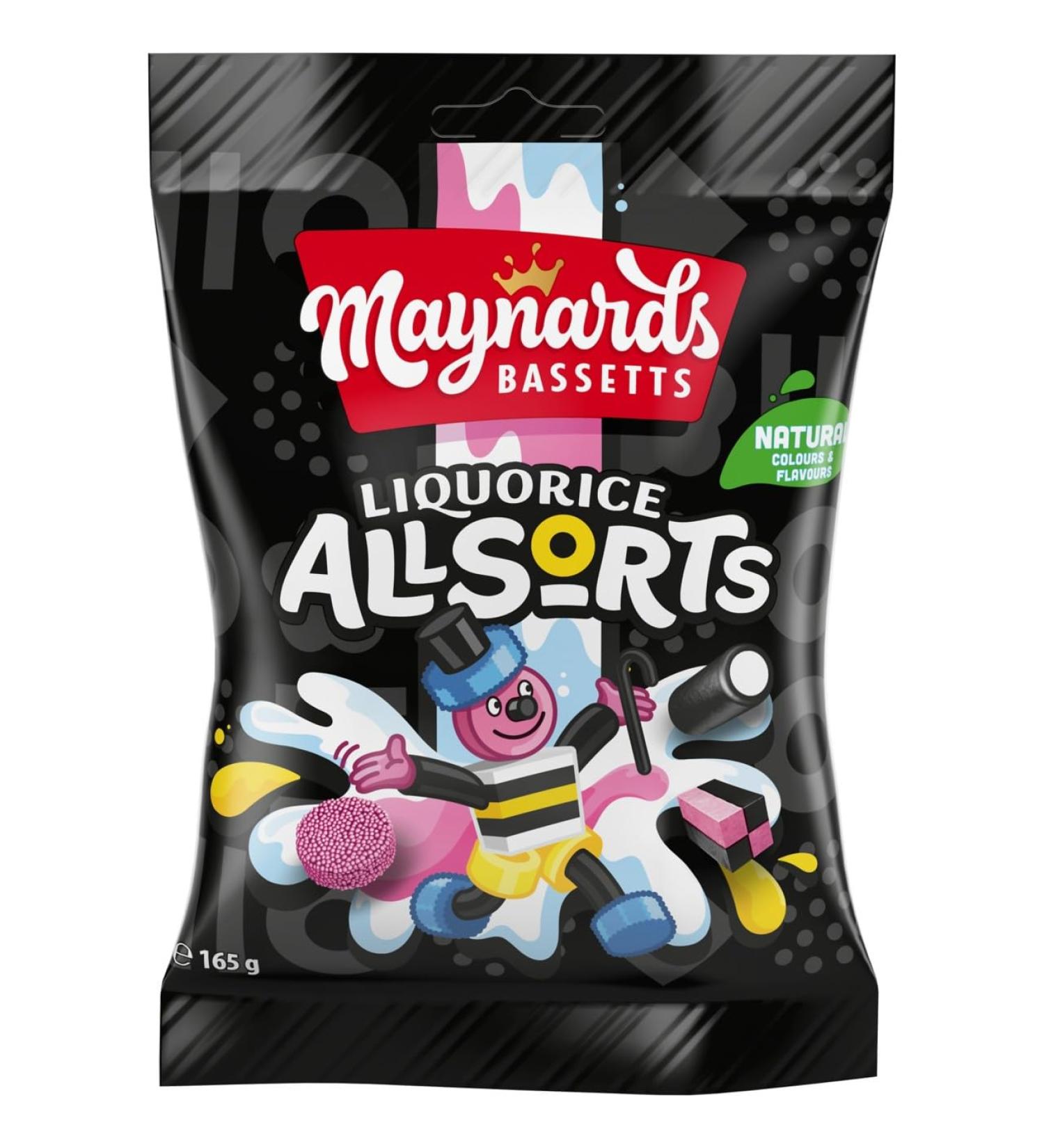 Maynards Bassetts Liquorice Allsorts Sweets Bag 165g - Buy Online on GoSupps.com