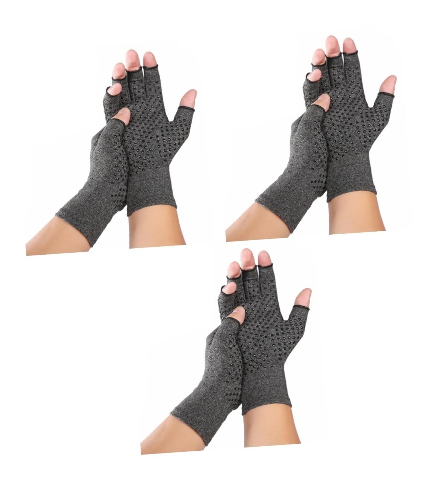 Buy Mobestech Fingerless Mittens - Copper Infused Carpal Tunnel Gloves for Wrist Pain Relief | International Shipping Available - Buy Online on GoSupps.com