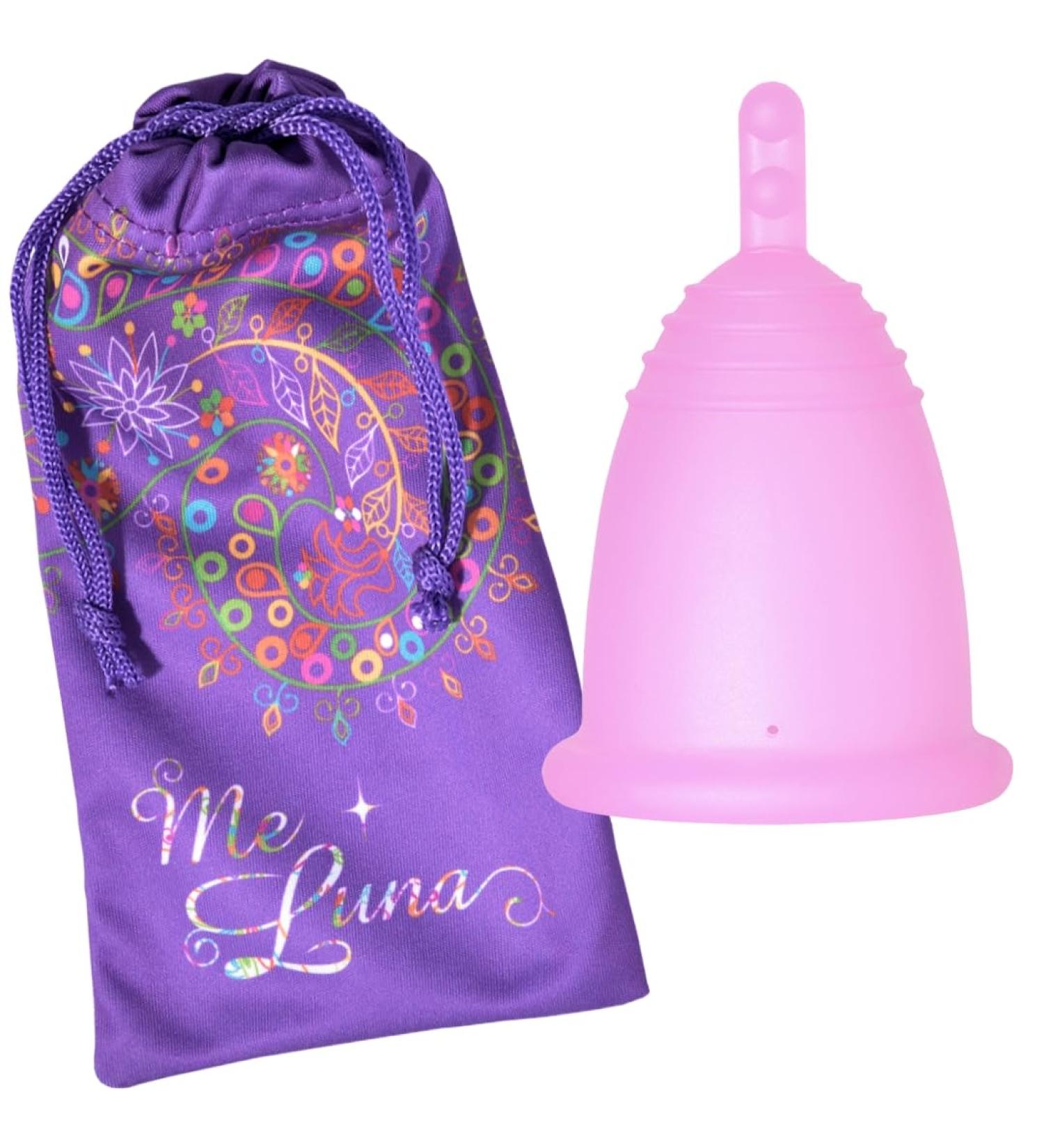 Me Luna Menstrual Cup Soft - Pink Size S with Stem | Eco-Friendly & Comfortable Period Solution - Buy Online on GoSupps.com
