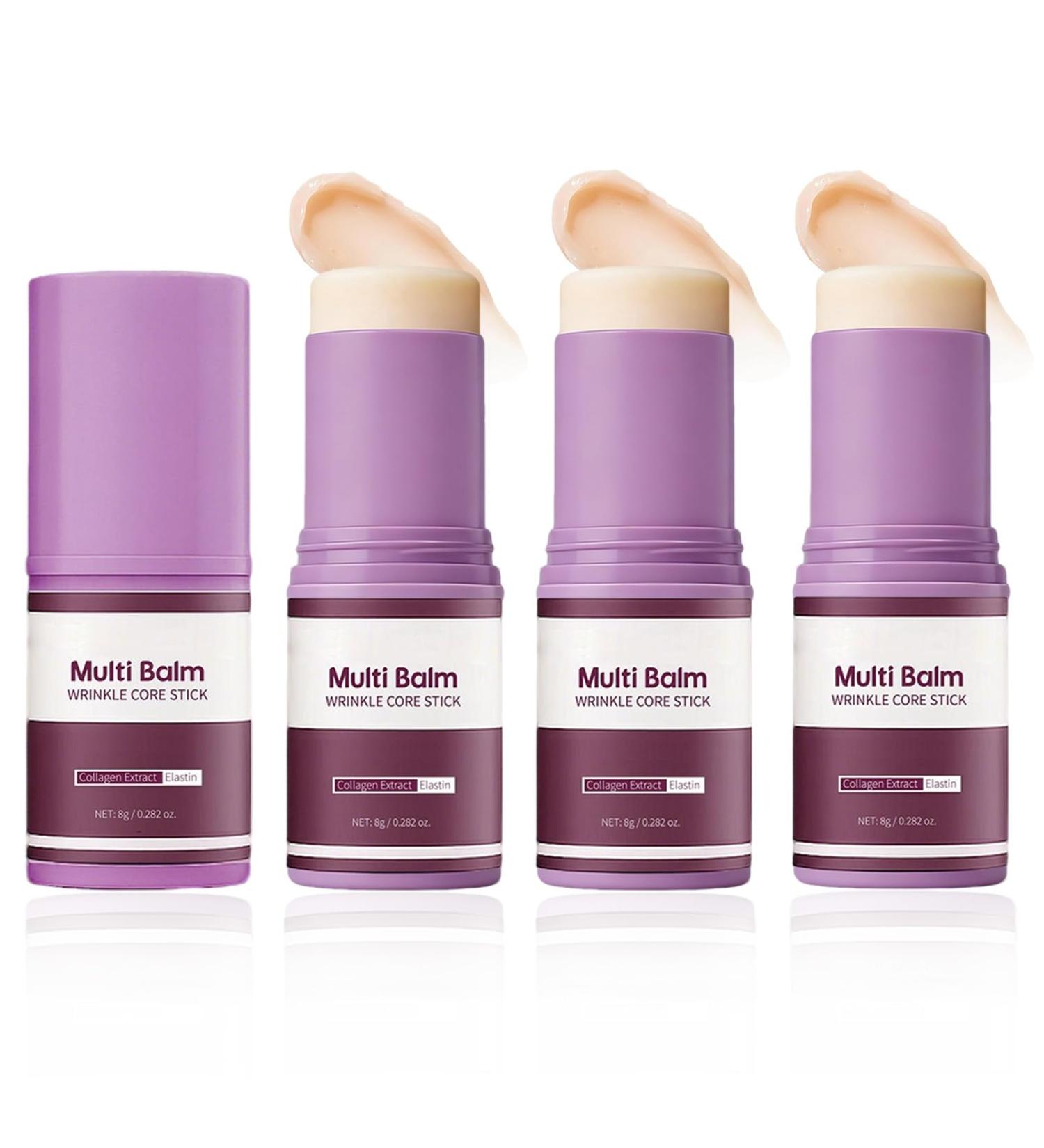 KTouler 3Pcs Multi Balm Stick Under Eye & Face Balm Hydrating Make Up Base With Collagen & Natural Oils Enriched Formula to Support Skin Firmness Skin Care All In One Vegan & Cruelty-Free - Buy Online on GoSupps.com