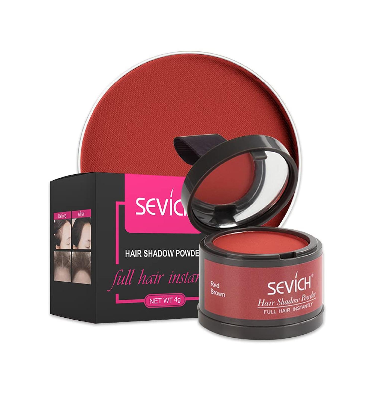SEVICH Instant Hairline Shadow - Grey Hair Root Concealer for Thinning Hairline, Eyebrows & Beard - Windproof & Sweatproof Red Brown - Buy Online on GoSupps.com