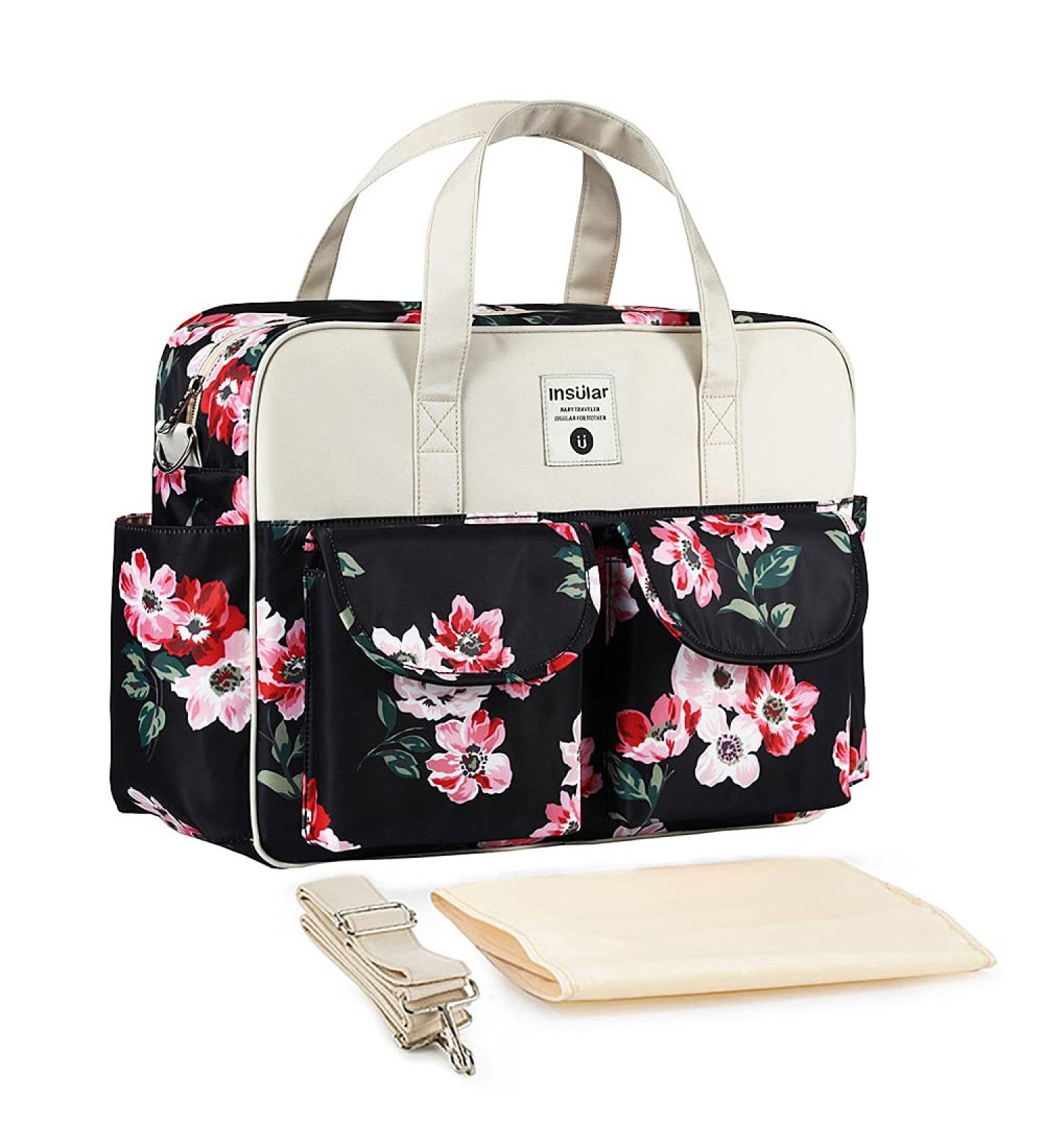 Insular Waterproof Mummy Shoulder Diaper Bag with Changing Mat - Hawaii - Buy Online on GoSupps.com