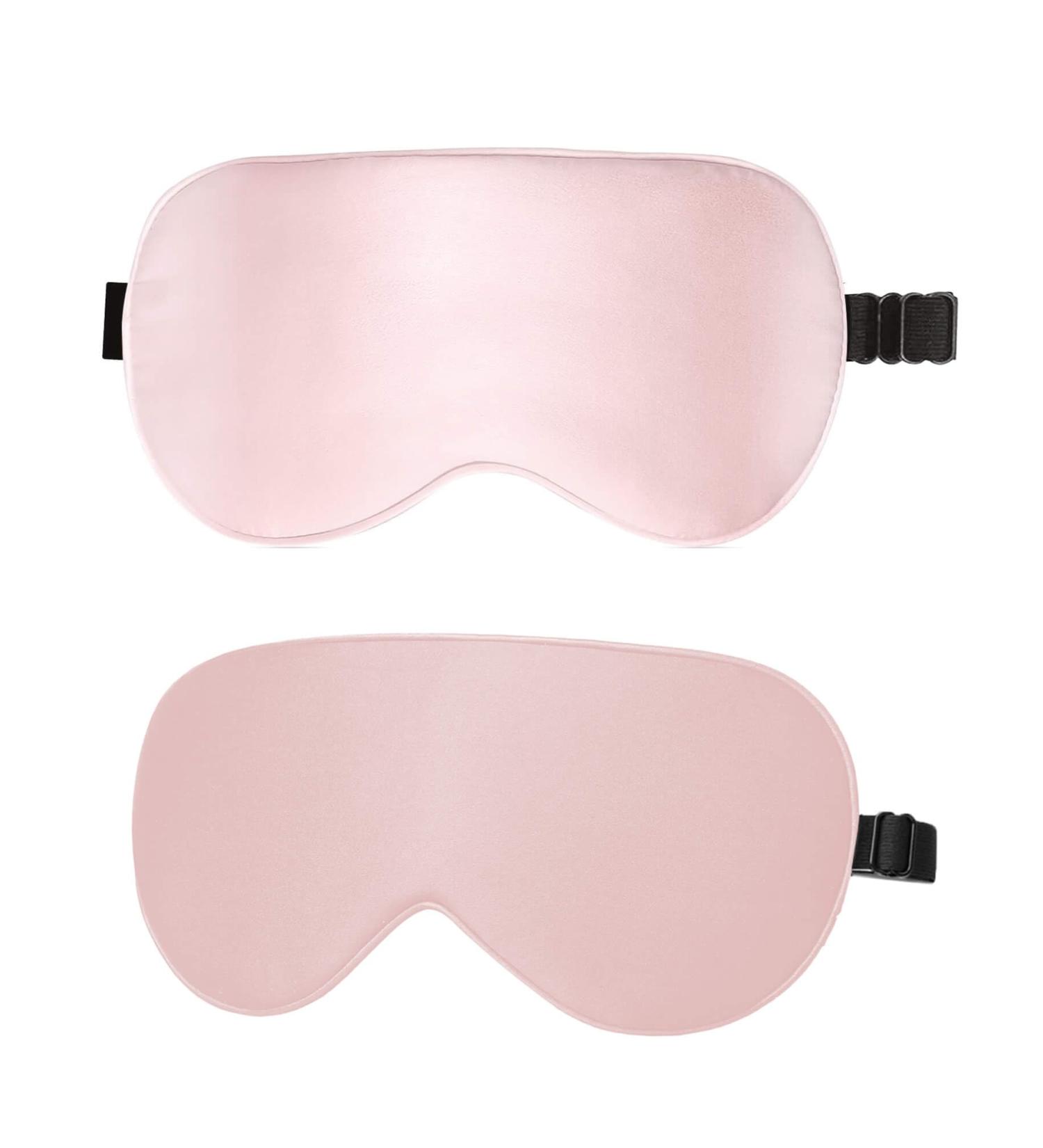 100% Light Blocking Sleep Mask - Super Soft Adjustable Eye Mask for Sleep in Pink | Best Eye Covers for Sleep - Buy Online on GoSupps.com