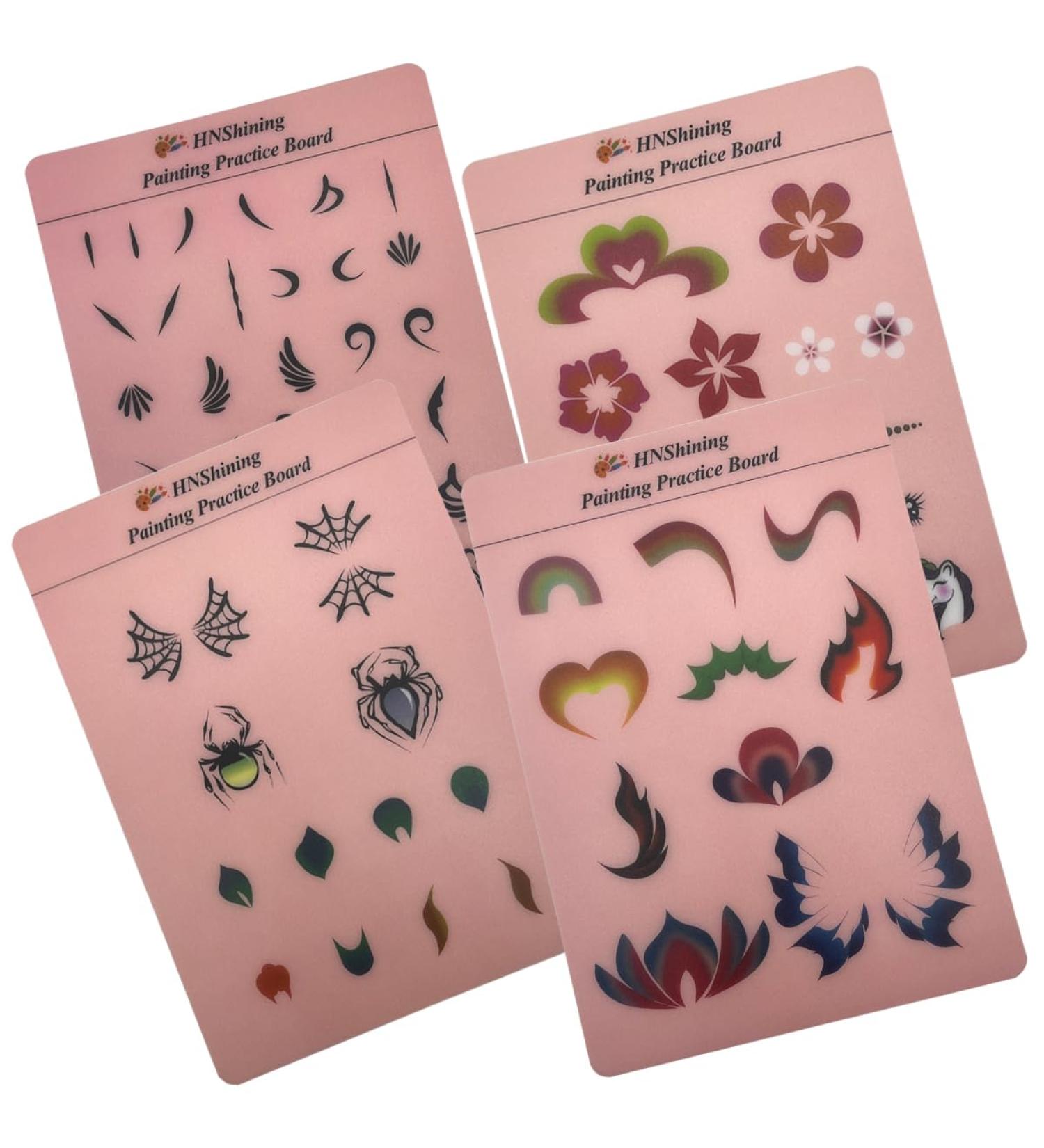 Face Painting Practice Board - Reusable Body Paint Templates & Exercise Sheets for Skill Development | HNShining - Buy Online on GoSupps.com