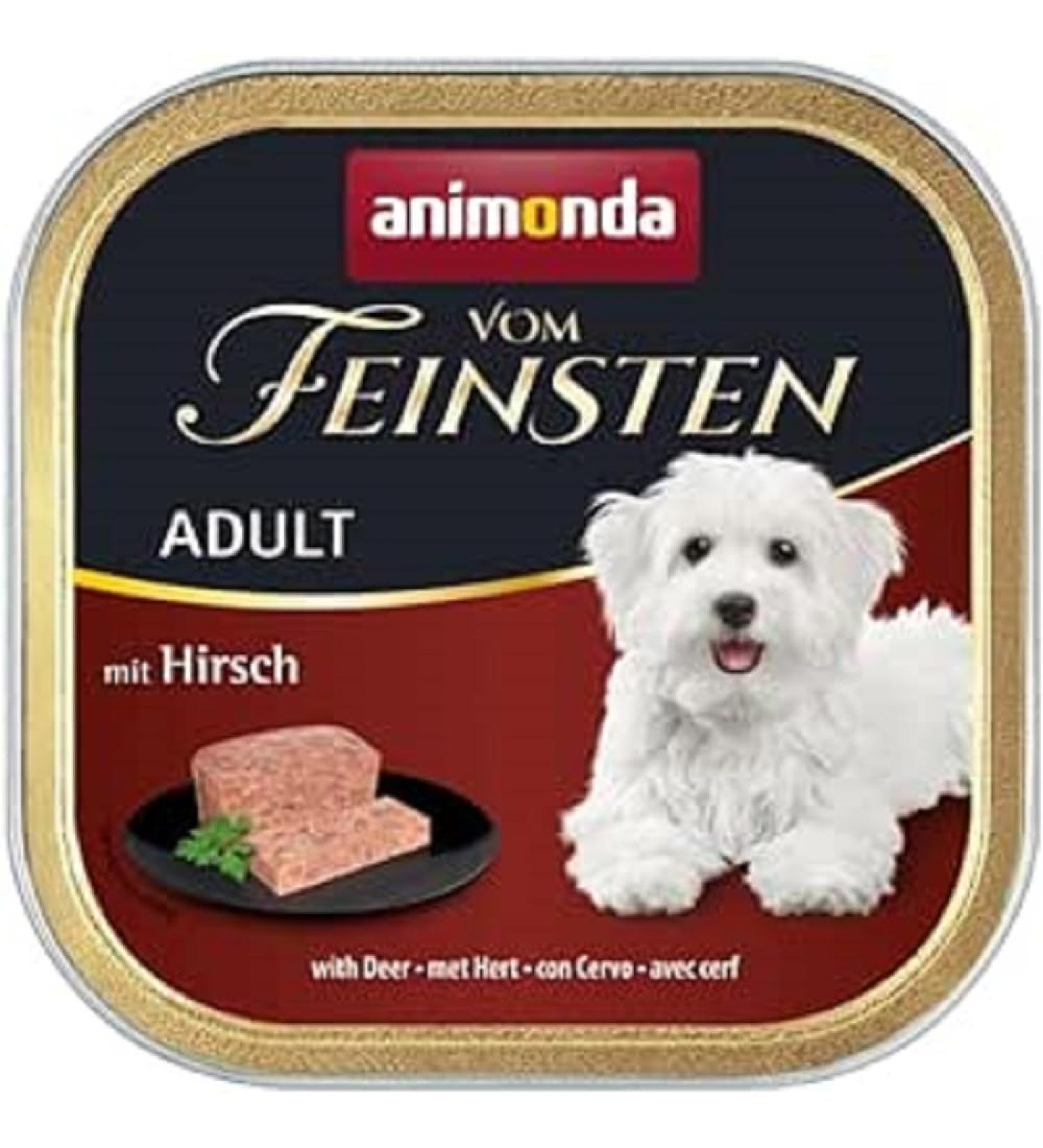 Animonda Vom Feinsten Adult Dog Food - Wet Food with Deer 22 x 150g | Premium International Shipping - Buy Online on GoSupps.com