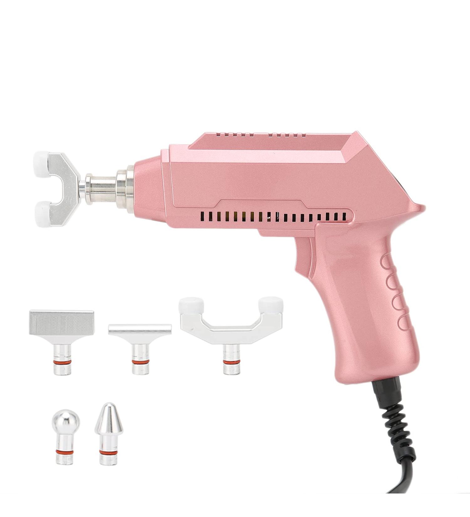 Electrical Spine Massage Device - Body Relaxation & Chiropractic Tool with 6 Interchangeable Heads (Rose Gold) - EU Shipping Available - Buy Online on GoSupps.com