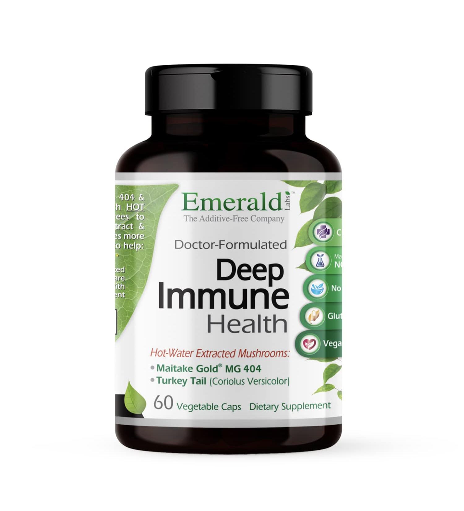 EMERALD LABS S Deep Immune Health - Immune Support Supplement with Maitake Gold Mushrooms Meriva Turmeric & Astragalus Extract - 60 Vegetable Capsules (30-Day Supply) - Buy Online on GoSupps.com