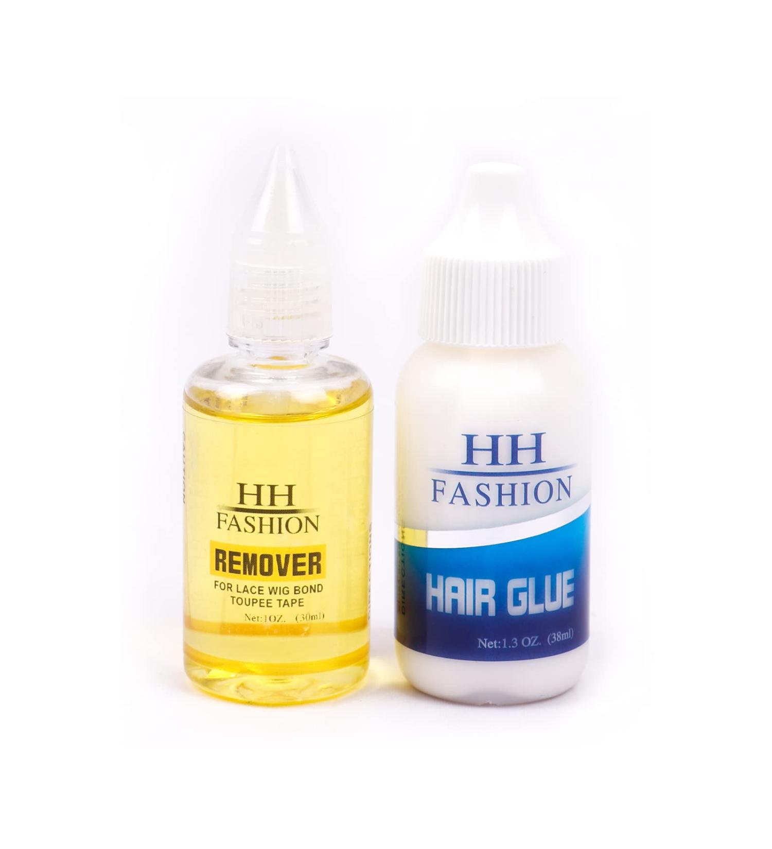 HH FASHION Invisible Lace Wig Adhesive & Glue Remover Set - 1.3oz Hold Glue + 1oz Solvent for Lace Wigs, Hairpieces, and Toupees - Buy Online on GoSupps.com