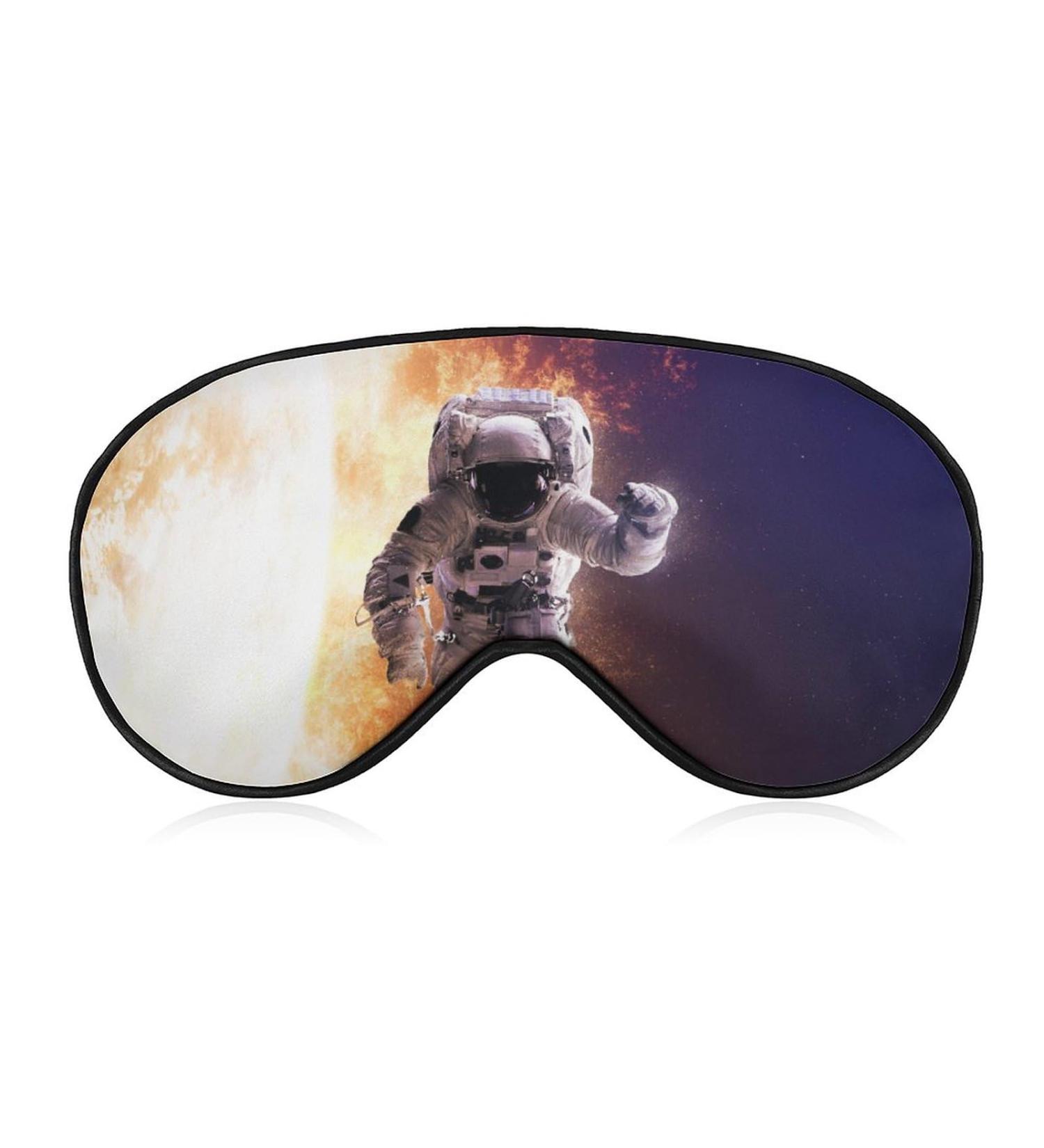 Astronaut Alone in Space Sleep Mask Eye Cover for Sleeping Blindfold with Adjustable Strap Blocks Light Night Travel Nap for Men Women - Buy Online on GoSupps.com