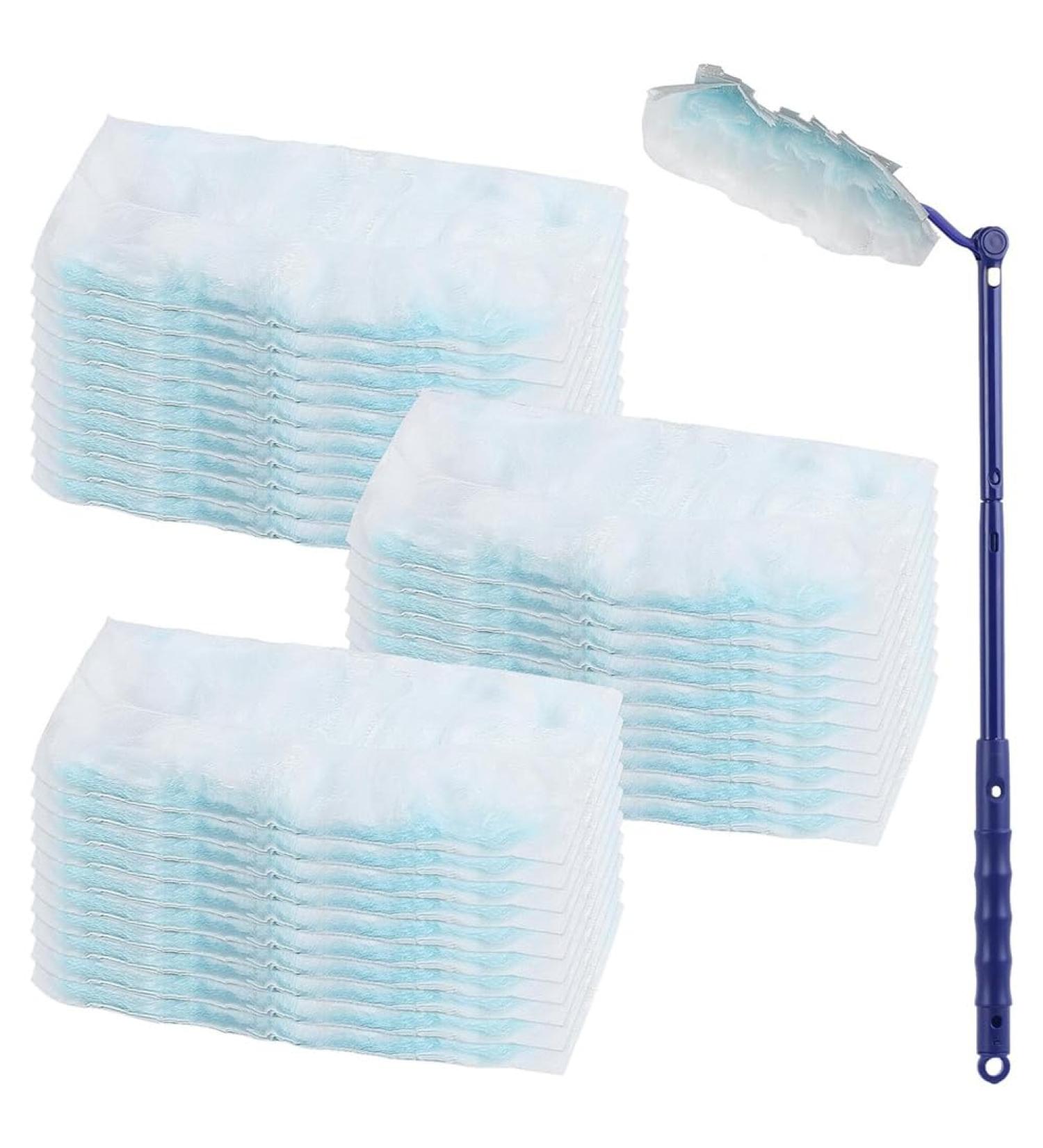 Firstrays 30 Dust Cloth with 1 Handle Microfibre Dust Cloth Duster Fit for Cleaning Dust Dirt Cleaning Dust 1Set - Buy Online on GoSupps.com