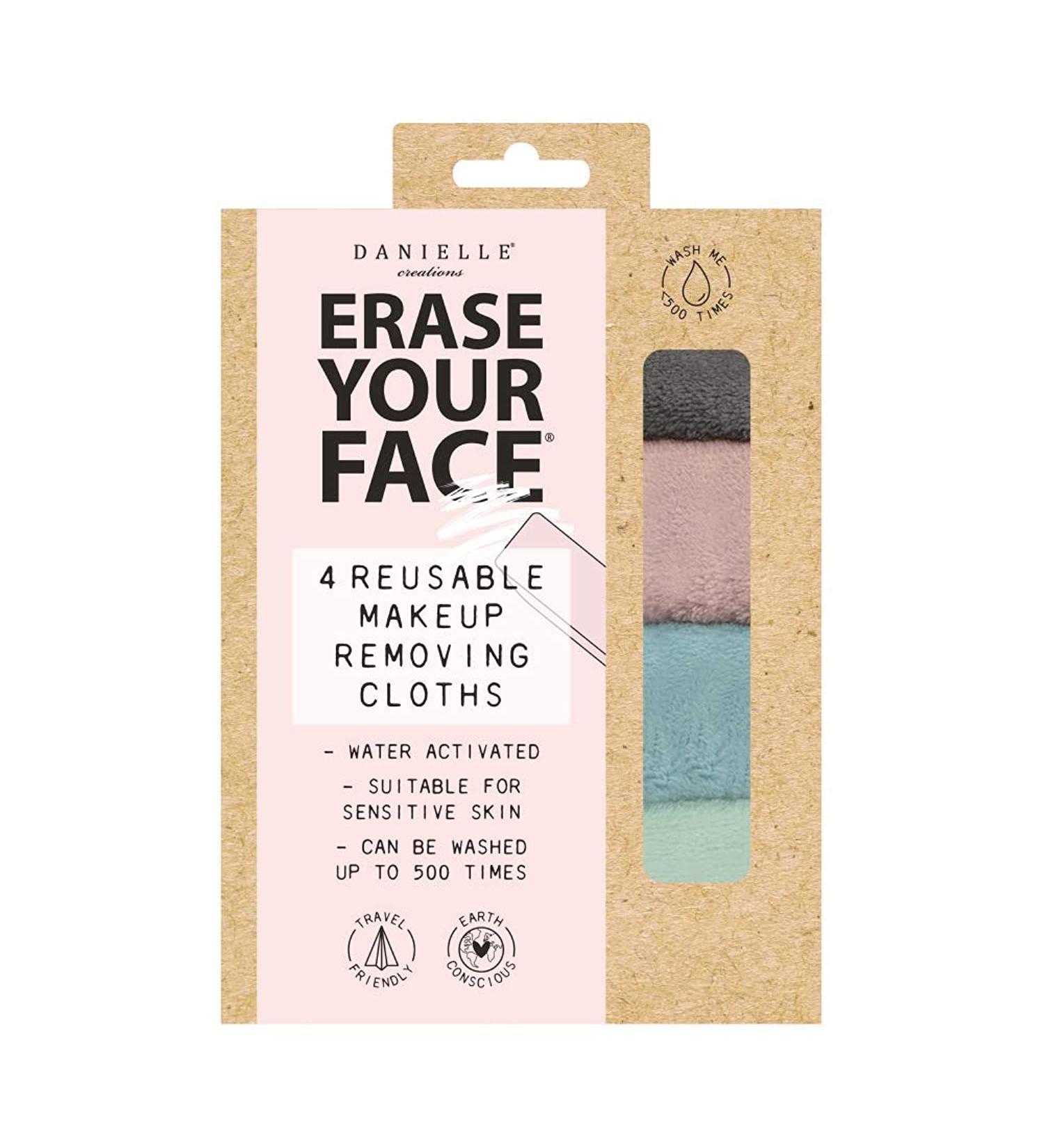 Danielle Creations Face Makeup Removing Cloths Pastel Set of 4 400 g