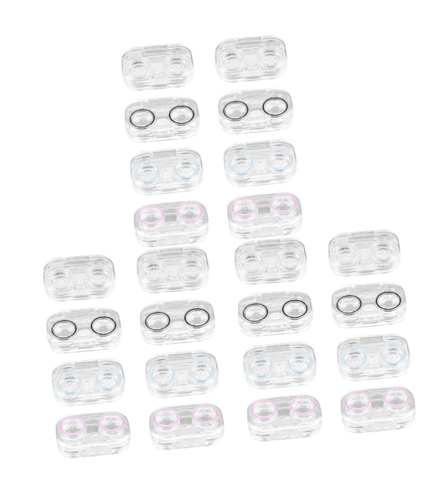 Shop Healeeved 3-Piece Contact Lens Case Set with Mirror - 8 Glasses Cases Mini Containers and Tweezers - Perfect for Travel and Eye Care - Buy Online on GoSupps.com
