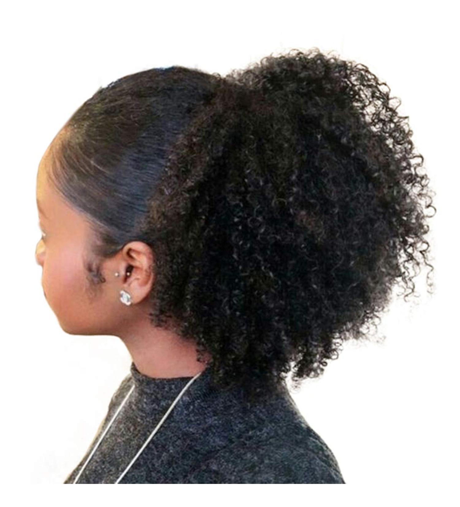 Isheeny Drawstring Ponytail - 35cm Human Hair Extension Afro Real Hair Updo Wig 120g - International Shipping Available - Buy Online on GoSupps.com
