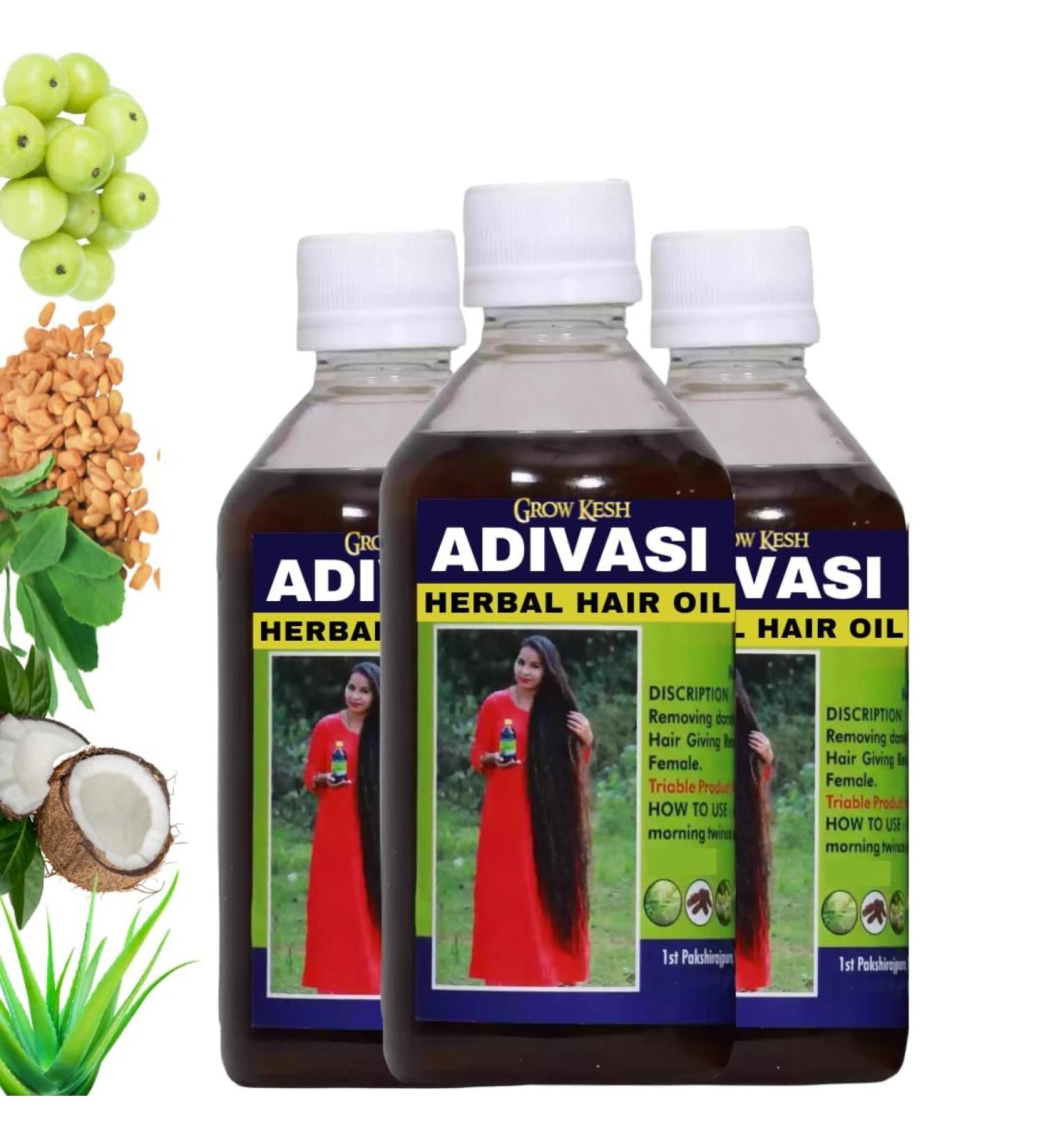 Adivasi Herbal Hair Oil | Pure Ayurvedic Herbs for Stronger Hair - International Shipping Available - Buy Online on GoSupps.com