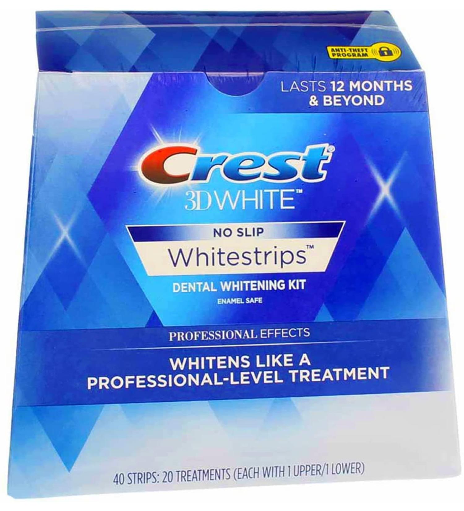 Crest 3D No Slip Whitestrips Professional Effects Teeth Whitening Kit 40 Ea (Pack of 5) - Buy Online on GoSupps.com