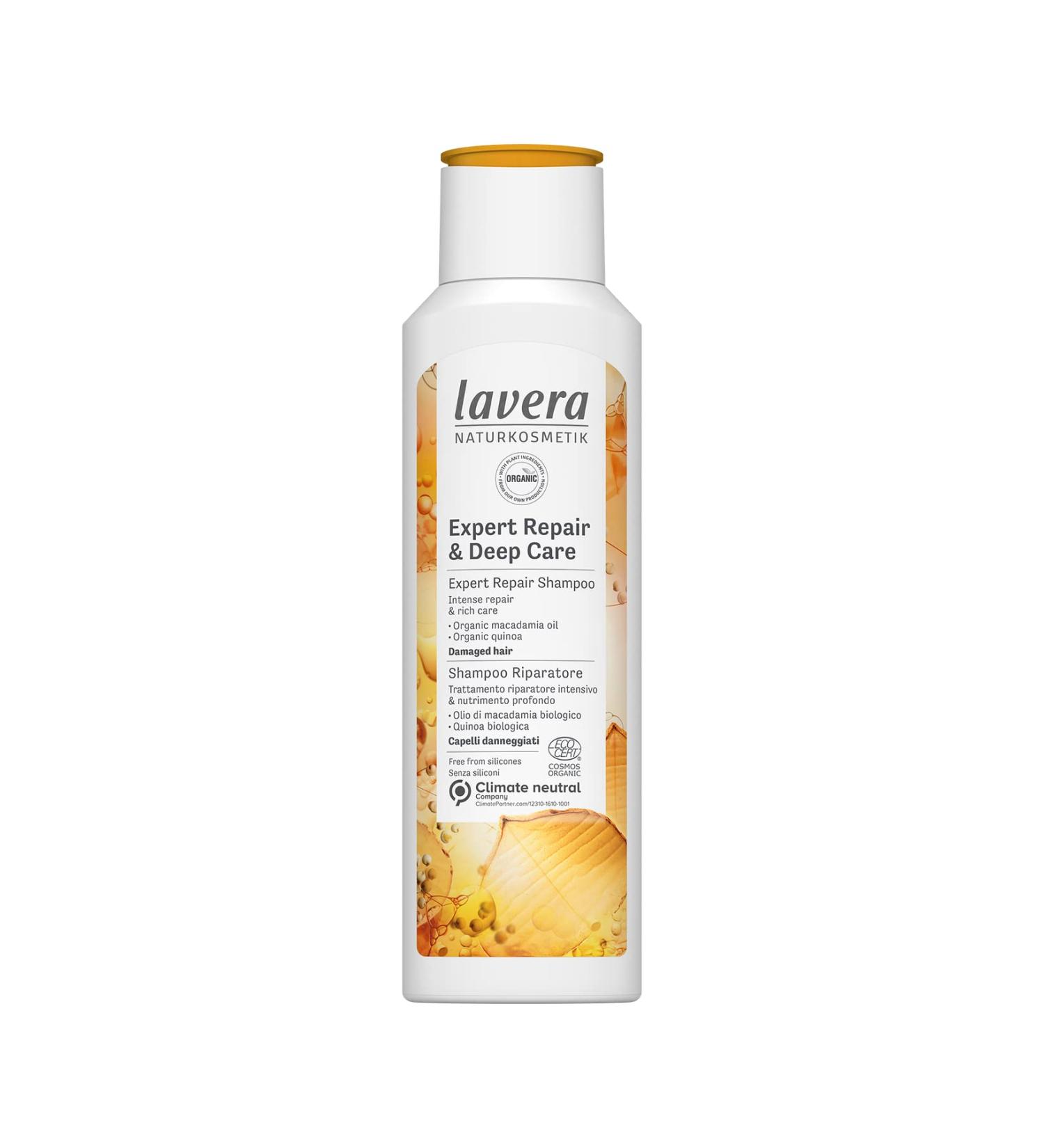 lavera Shampoo Expert Repair and Deep Care Expert Repair Shampoo Hair Care Natural Cosmetics Vegan Certified 250ml