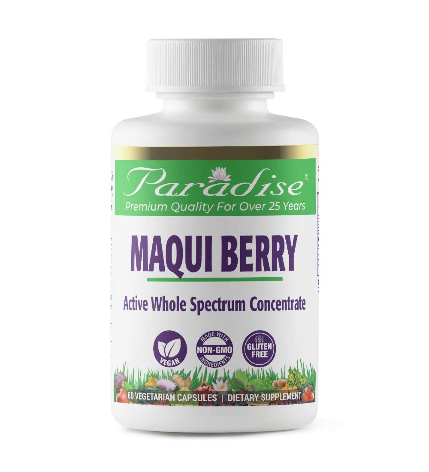 Paradise Herbs Maqui Berry 60 Vegetarian Capsules