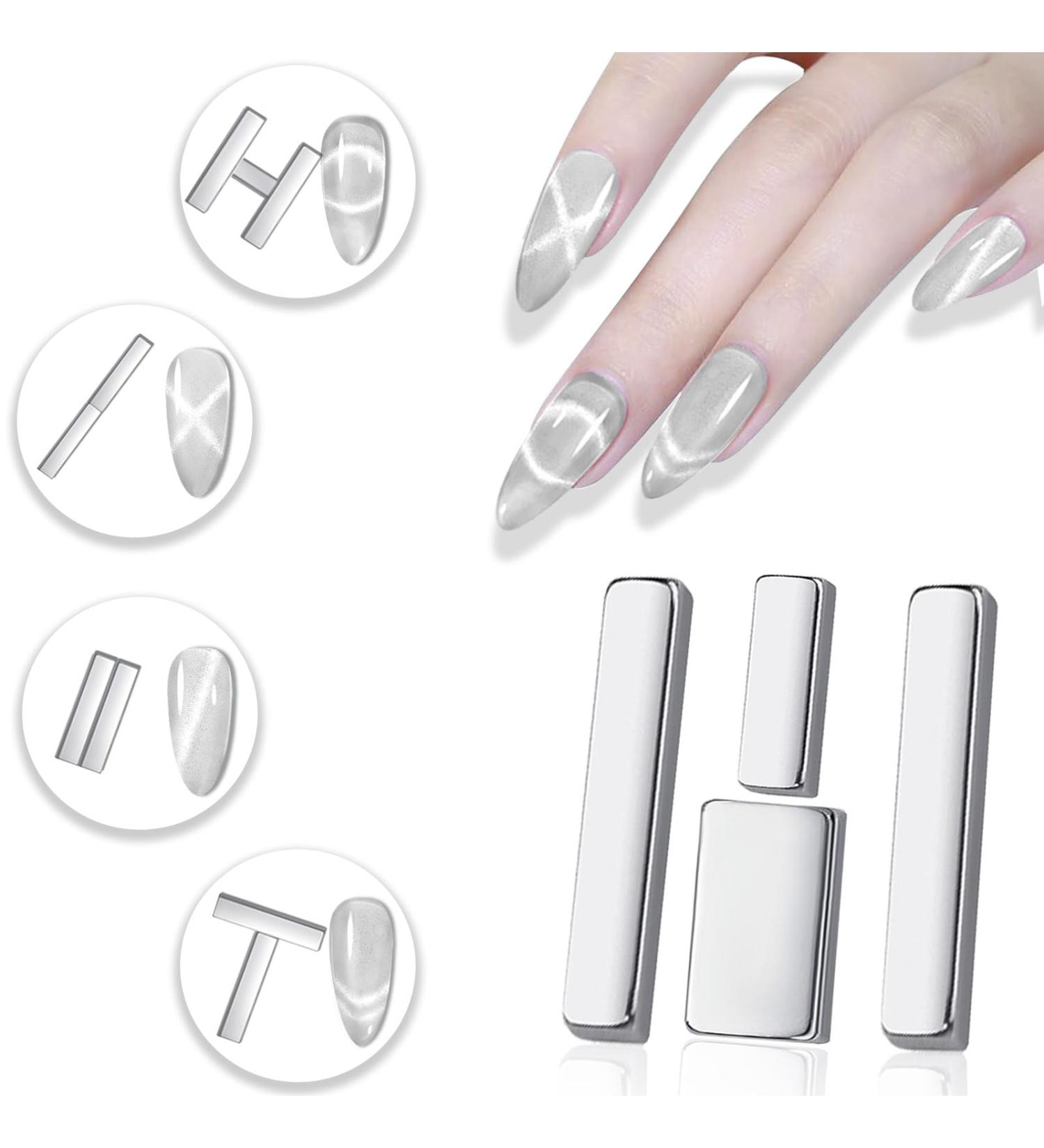 Buy Cat Eye Magnet for Nails - 4Pcs Mini Nail Polish Magnet Pens | DIY 3D Magnetic Nail Art Tool Set for Home Salon - Buy Online on GoSupps.com