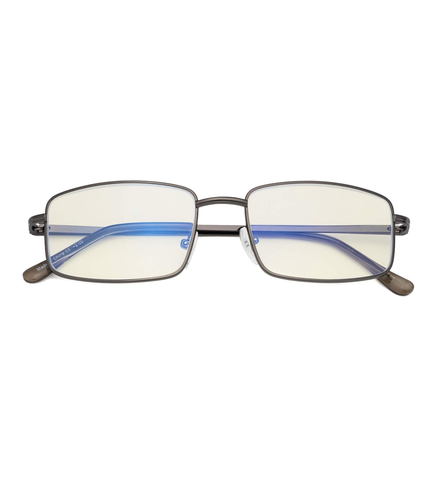 CessBlu Blue Light Filter Glasses - Anti Glare UV Protection Reading Eyewear for Men - Gunmetal 3.0x - Buy Online on GoSupps.com