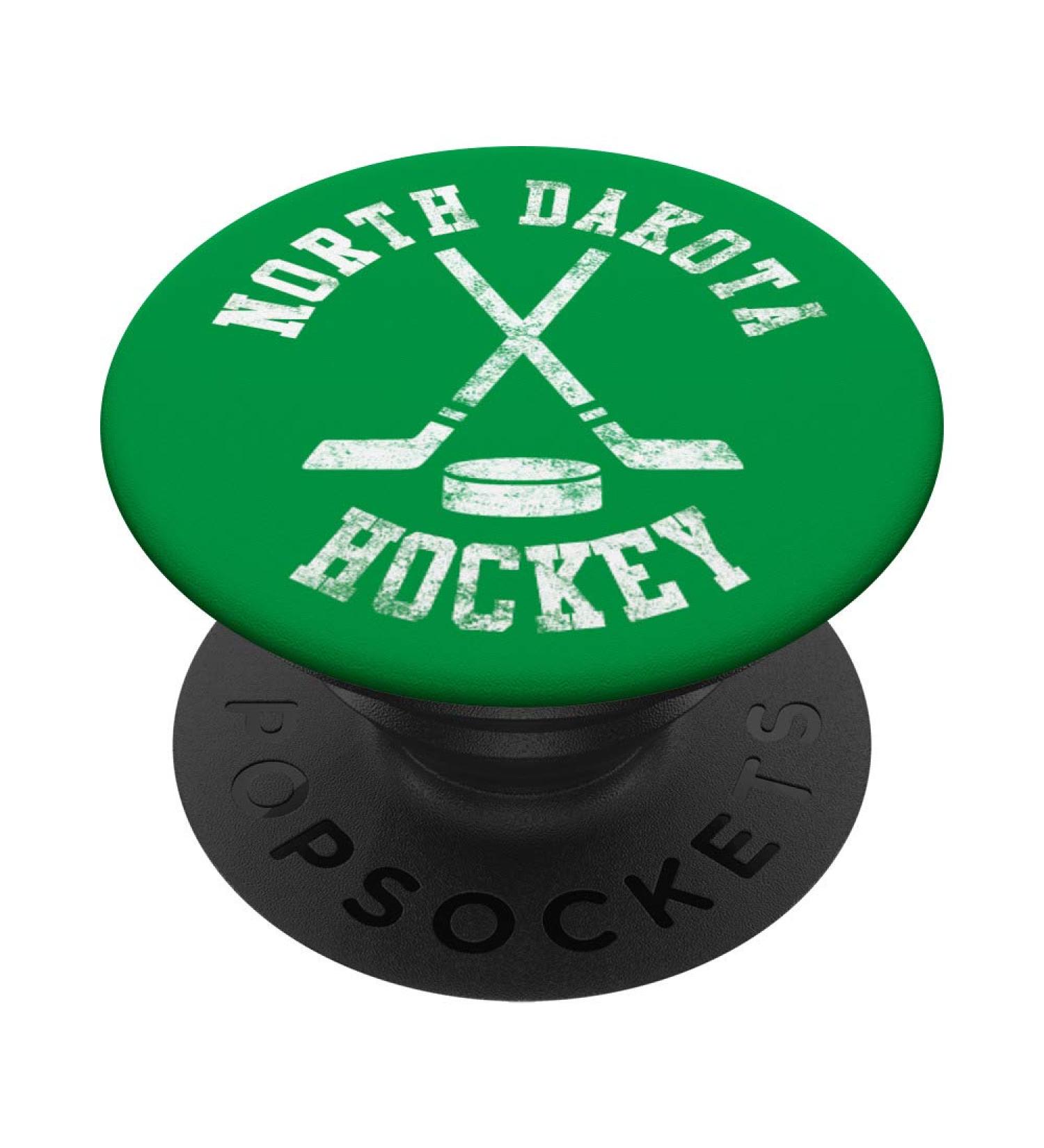 Vintage North Dakota Hockey PopSockets PopGrip: Swappable Grip for Phones & Tablets Black - Buy Online on GoSupps.com