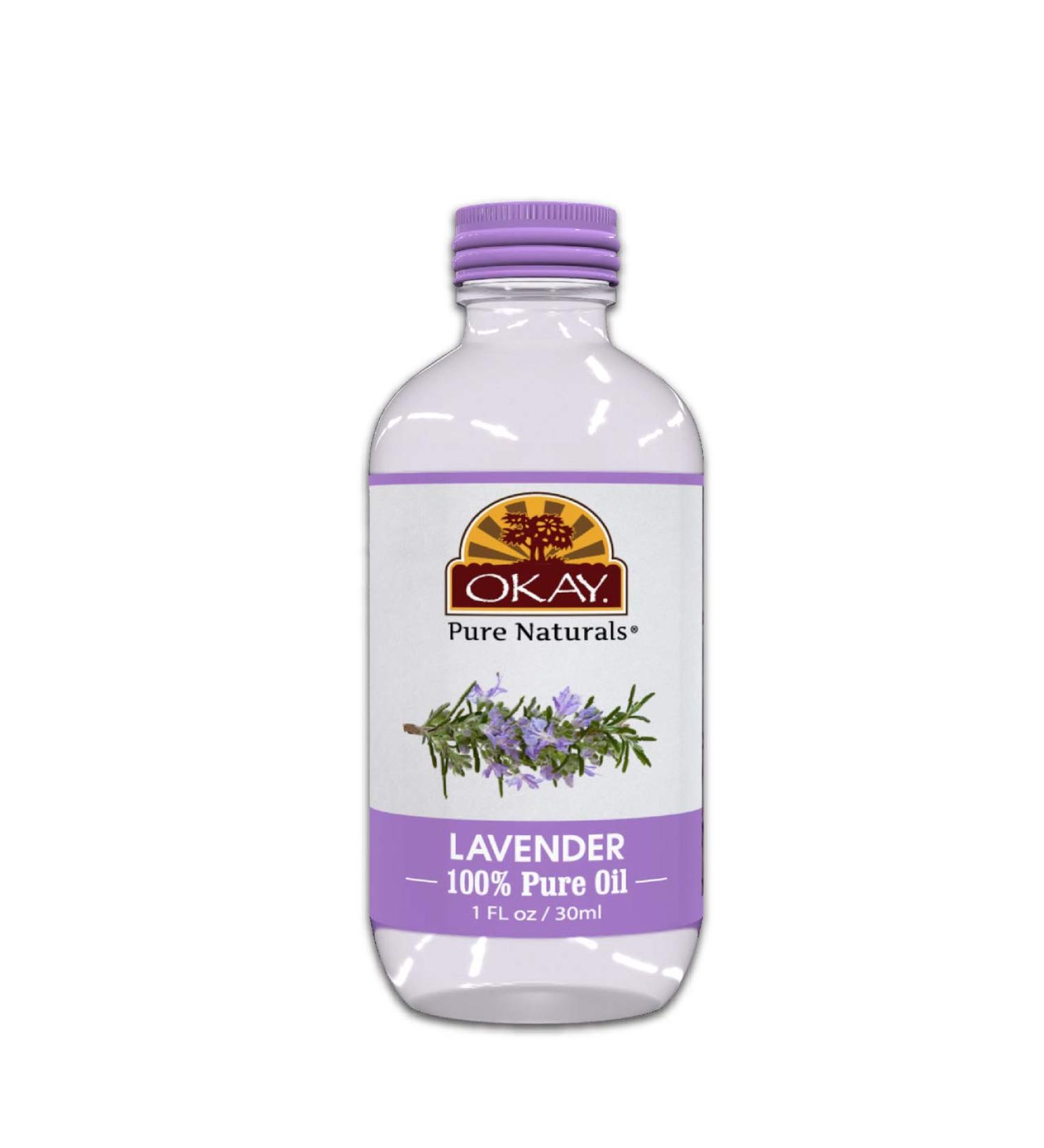 Okay 100% Pure Lavender Essential Oil 1oz/30ml - Organic Aromatherapy Essential Oil for Relaxation & Sleep | International Shipping Available - Buy Online on GoSupps.com
