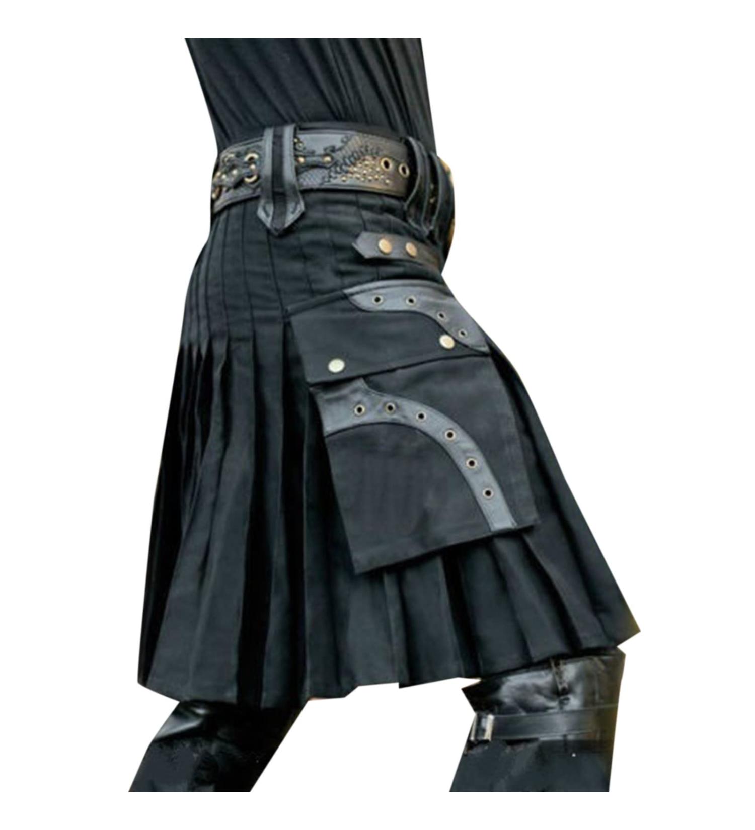 Buy Scottish Kilt for Men | Traditional Checked Skirts - Classic Rock Splice Costume - Buy Online on GoSupps.com