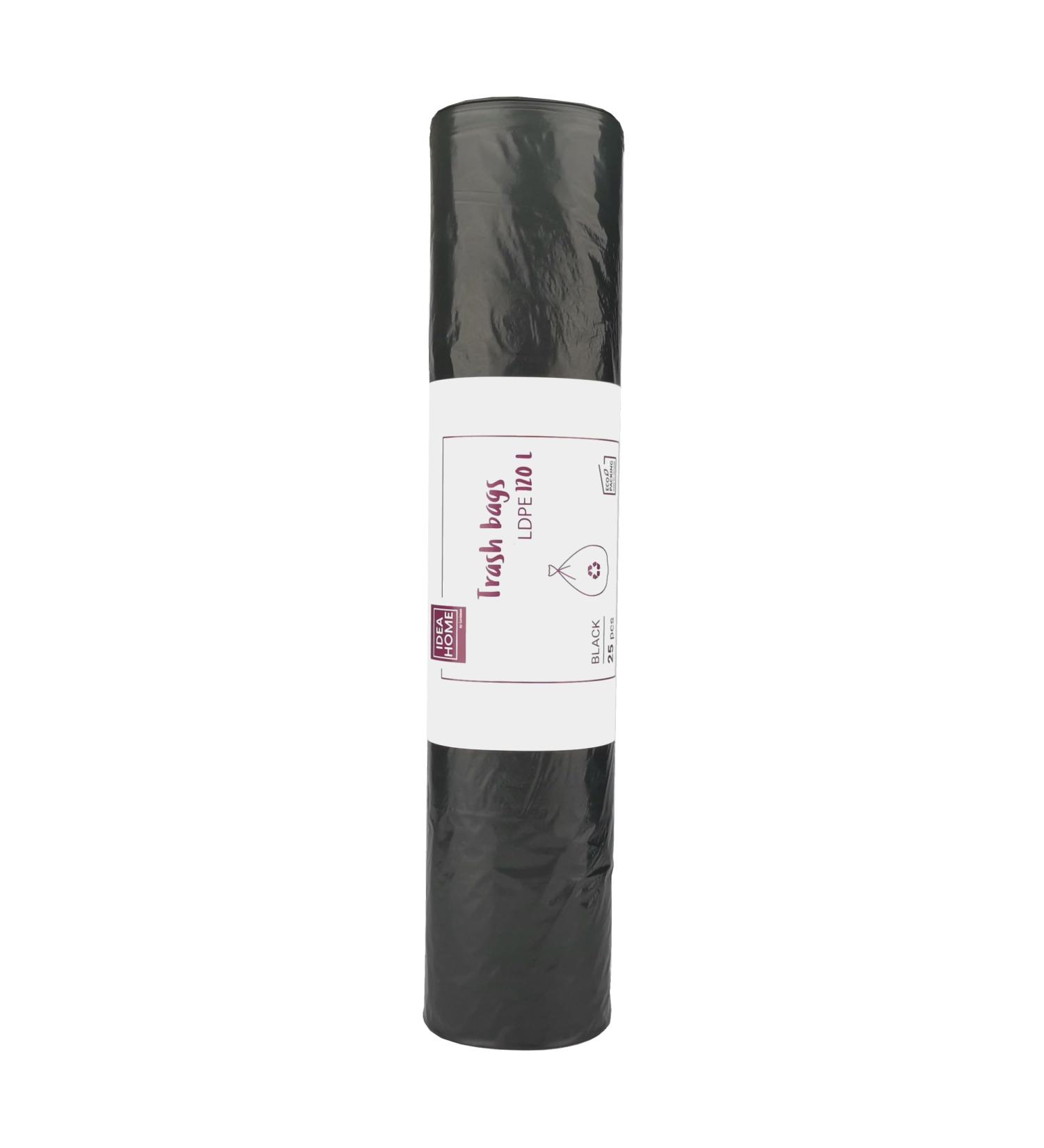 Buy D.Rect 120L Garbage Bags - 25 Durable Plastic Kitchen Bags | Eco-Friendly Recycled Waste Bags | Black Heavy-Duty Trash Bags - Buy Online on GoSupps.com