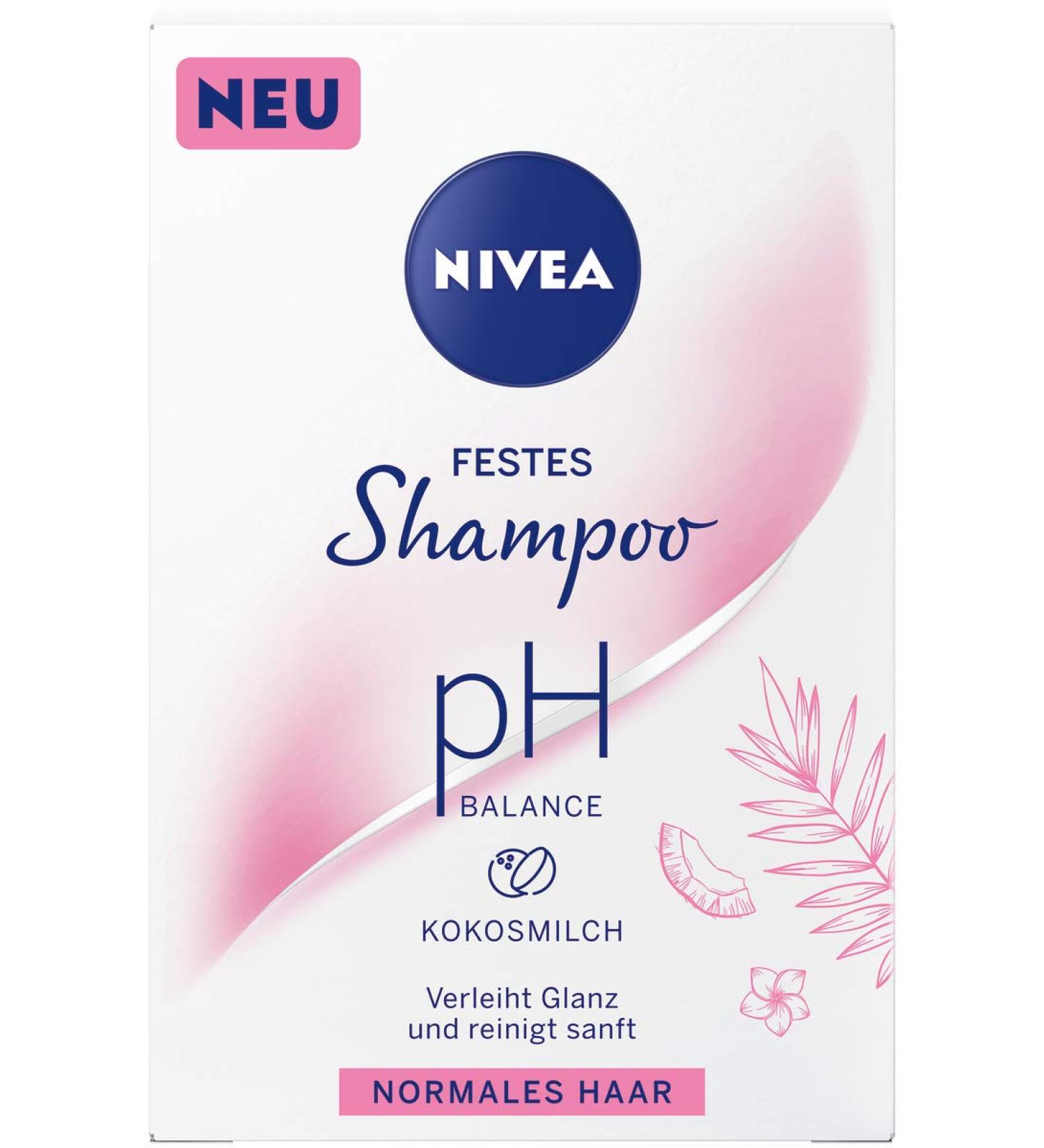 Beiersdorf NIVEA Solid shampoo pH balance for normal hair 75 g gently cleansing solid shampoo with coconut milk pH optimized shampoo with vegan formula 75 g 1er Pack With coconut milk for normal hair - Buy Online on GoSupps.com