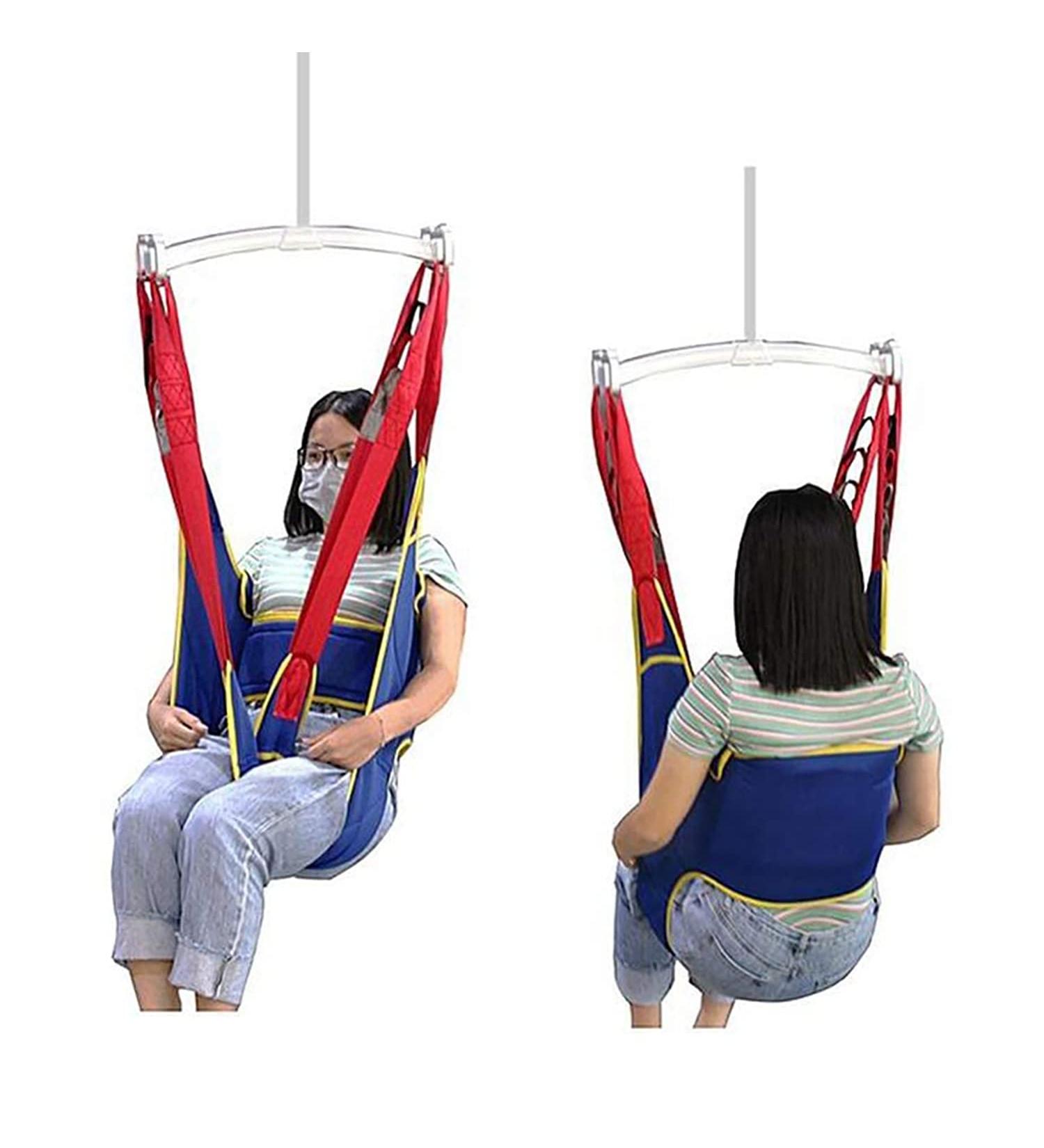 Patient Lift Sling Patient Aid Toileting Sling Patient Lifter Medical Lift Equipment Commode Sling Medical Transfer Belt with Four Point Support - Buy Online on GoSupps.com