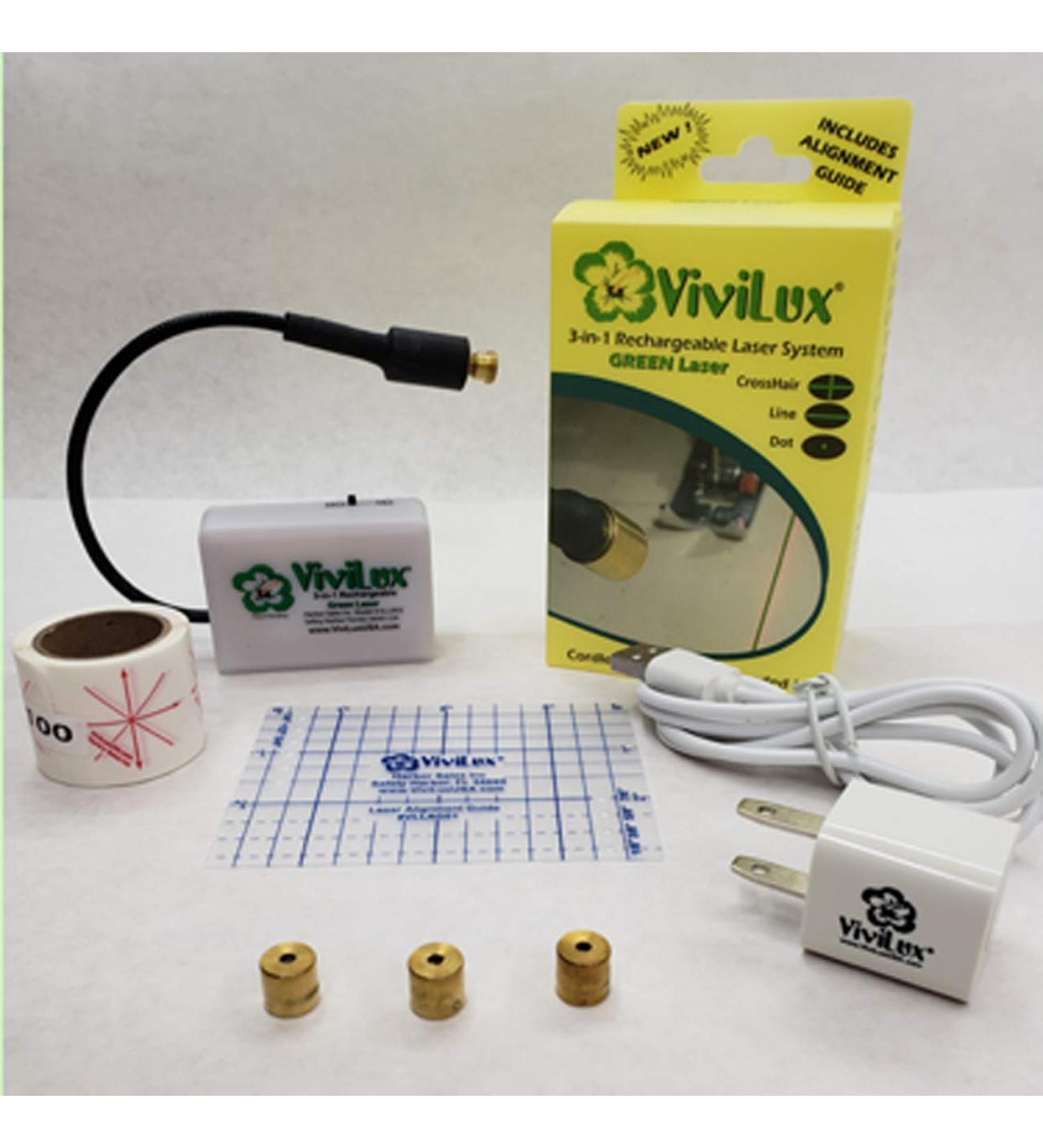 ViviLux 3-in-1 Rechargeable GREEN Laser System with Adjustable Line  Crosshairs and Dot Illumination Heads  Innovative Sewing and Quilting Notion for Precise Stitching  Mounts with HOOK AND LOOP TAPE 1.US Plug - Buy Online on GoSupps.com