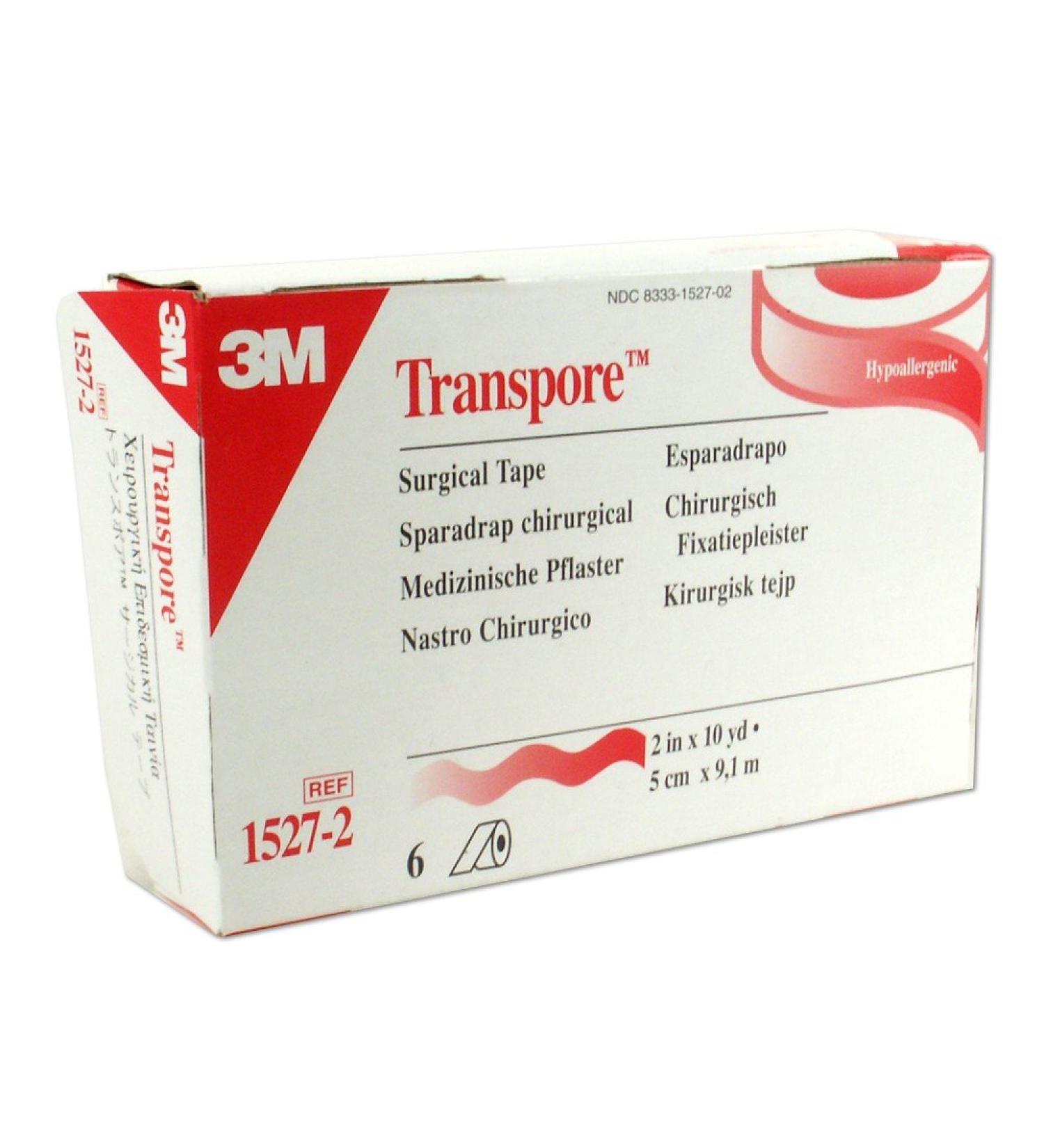 3M Transpore Tape 2 Inch By 10 Yards 6-Count