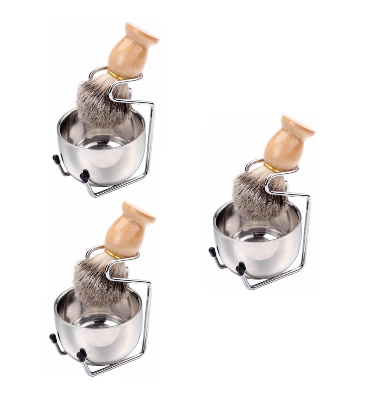 Frcolor 3-Pack Beard Care Set - Razor Tool Shaving Soap Cup and Bamboo Brush for Men - Ultimate Beard Grooming Essentials - Buy Online on GoSupps.com