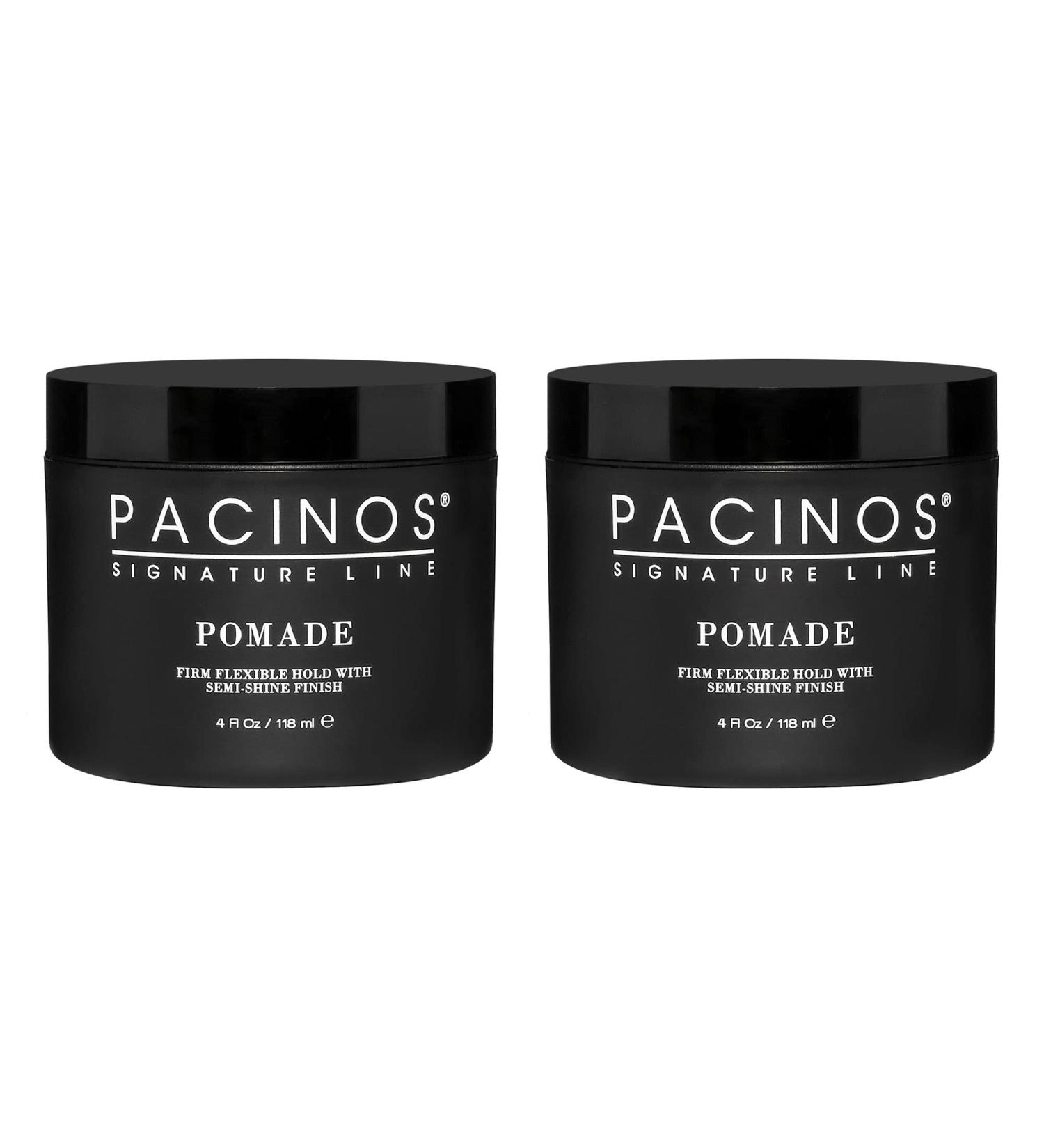 Pacinos Pomade 2 Pack - Firm Hold Paste for All Hair Types, Semi Shine Finish, 4 fl oz - Buy Online on GoSupps.com