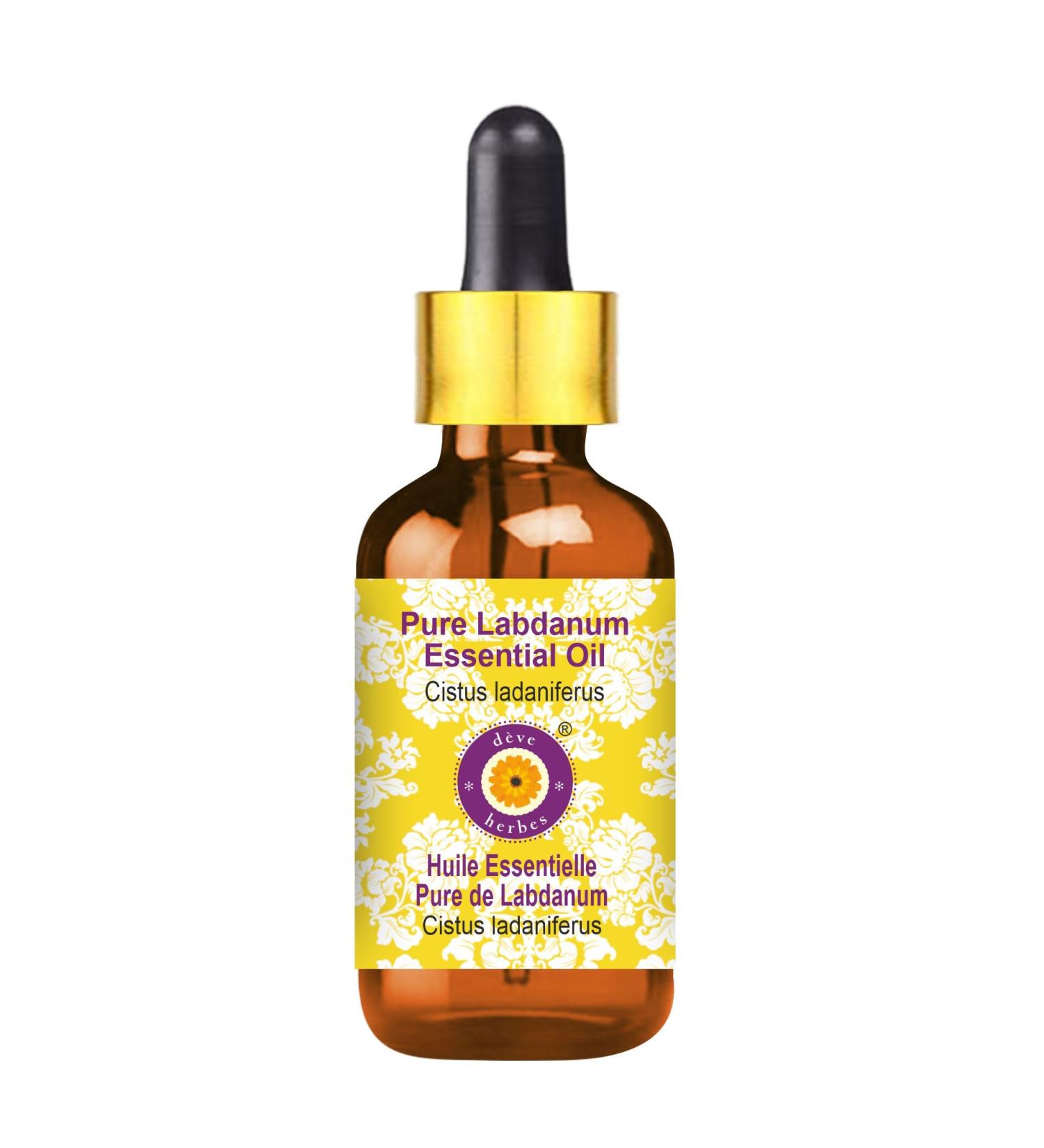 d ve herbes Pure Labdanum Essential Oil (Cistus ladaniferus) with Glass Dropper Natural Therapeutic Grade Steam Distilled 5ml (0.16 oz) - Buy Online on GoSupps.com