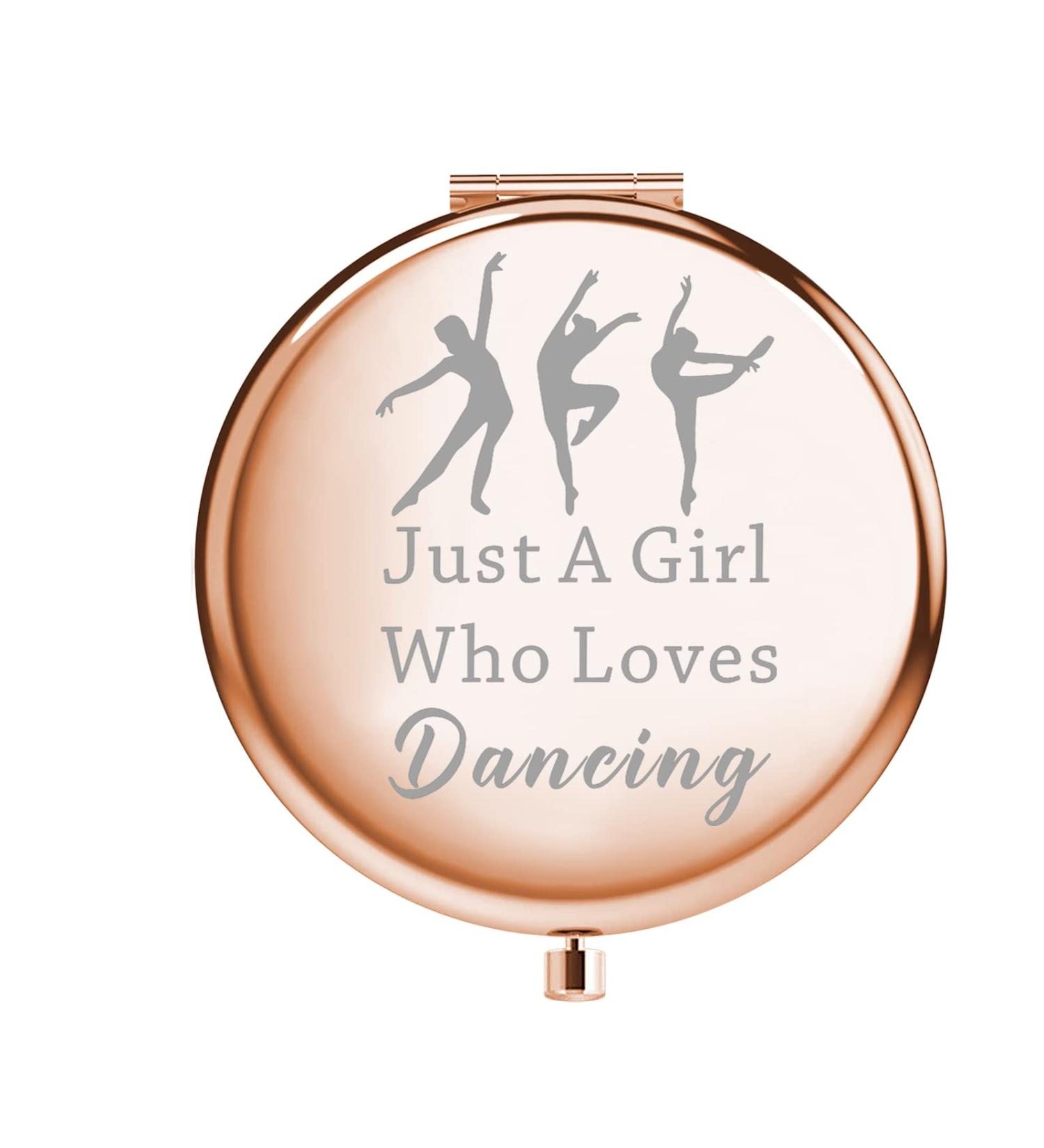 WSNANG Dancer Compact Mirror - Rose Gold Makeup Gift for Dance Team & Ballerina - Buy Online on GoSupps.com