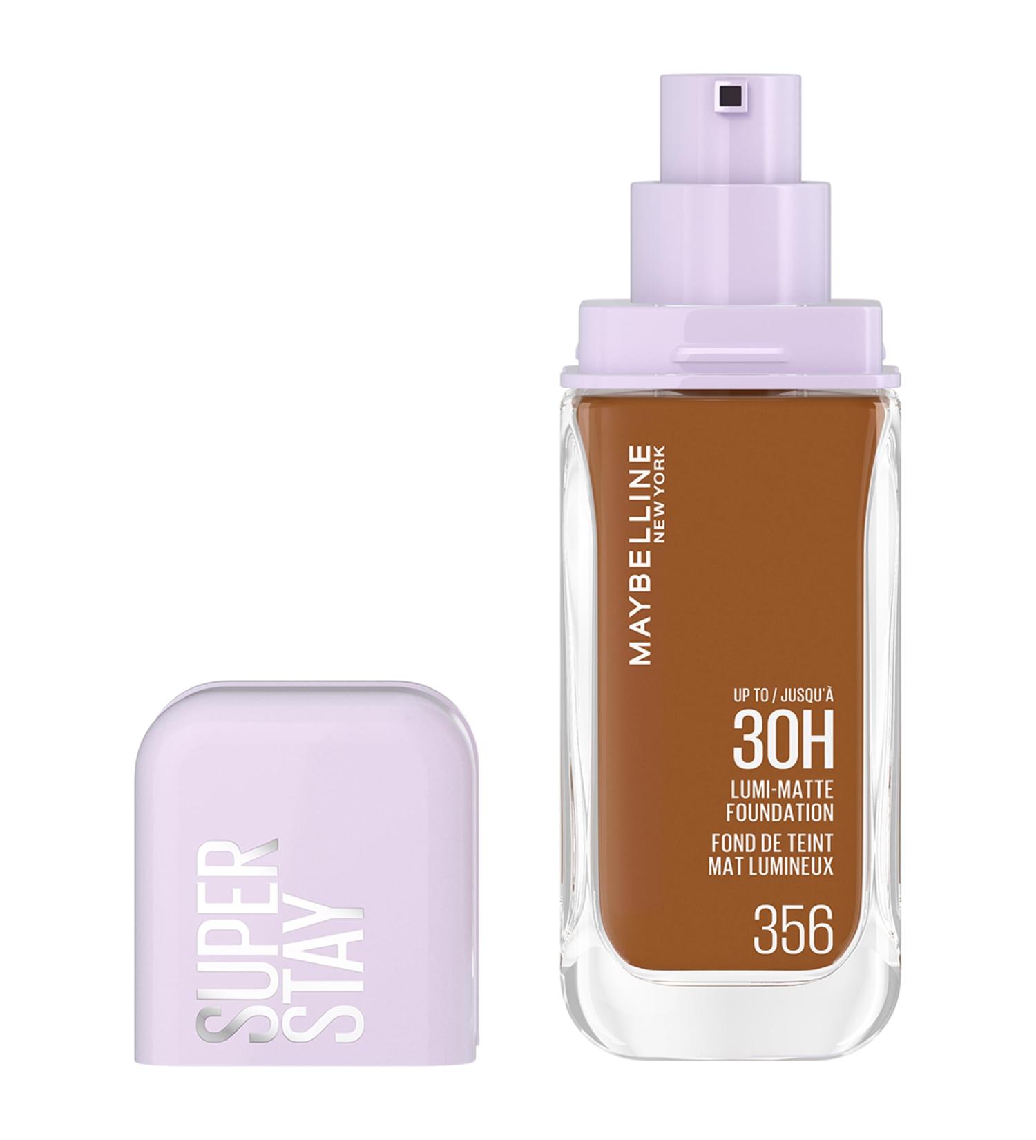 Maybelline Maybelline New York - Long-Lasting Liquid Foundation - Ultra-Resistant - Luminous Matte Finish - Enriched with Amino Acids - All Skin Types - Superstay 30H Lumi-Matte - Shade: 356-35ml - Buy Online on GoSupps.com