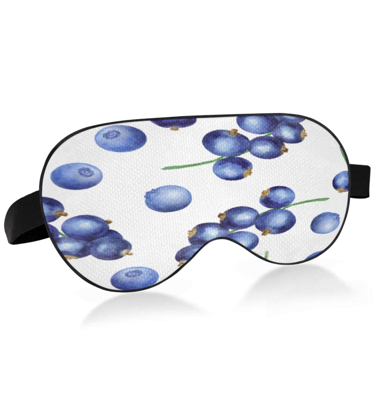 Sleep Mask - Light Blocking Currants & Blueberries Eye Mask for Sleep | Adjustable Soft Blindfold for Men & Women - Travel & Nap Essential - Buy Online on GoSupps.com