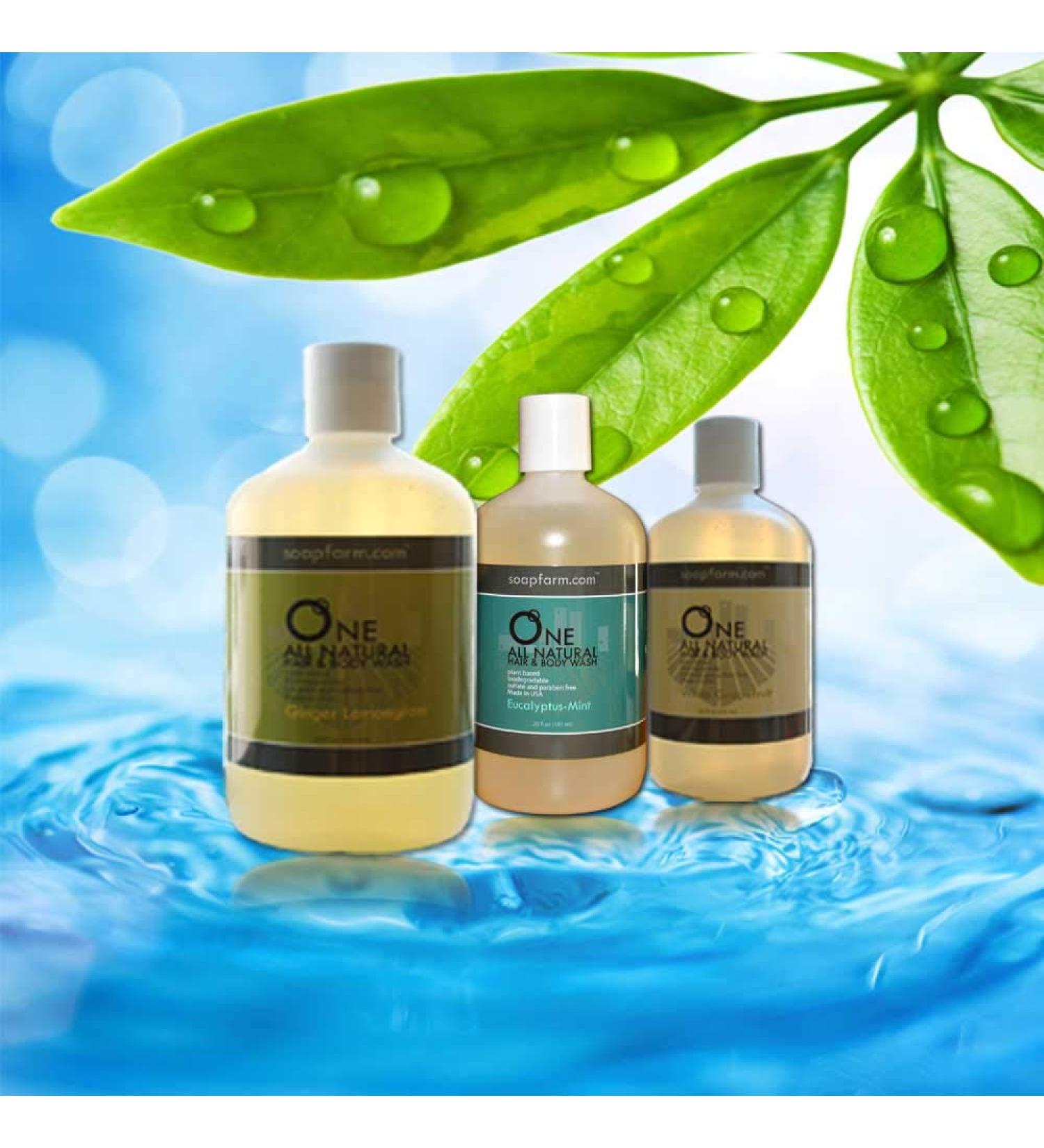Soap Farm ONE Natural (Essential Oils) Hair & Body Wash 20 oz. 3 Pack - Buy Online on GoSupps.com