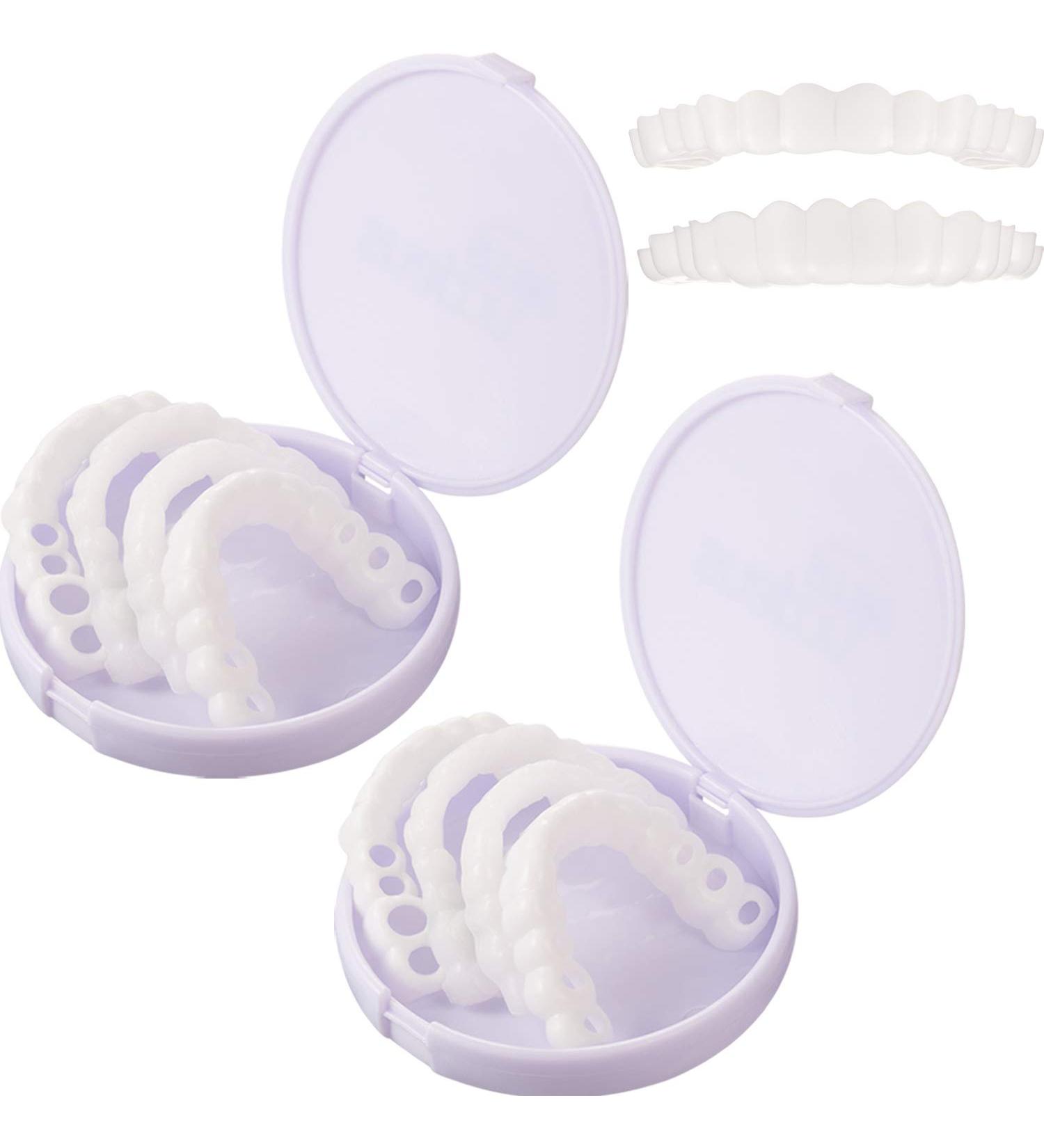Buy Cosmetic Dentures - Temporary False Teeth Set for Men & Women | Dental Cover Top & Bottom | 2 Pairs - Buy Online on GoSupps.com