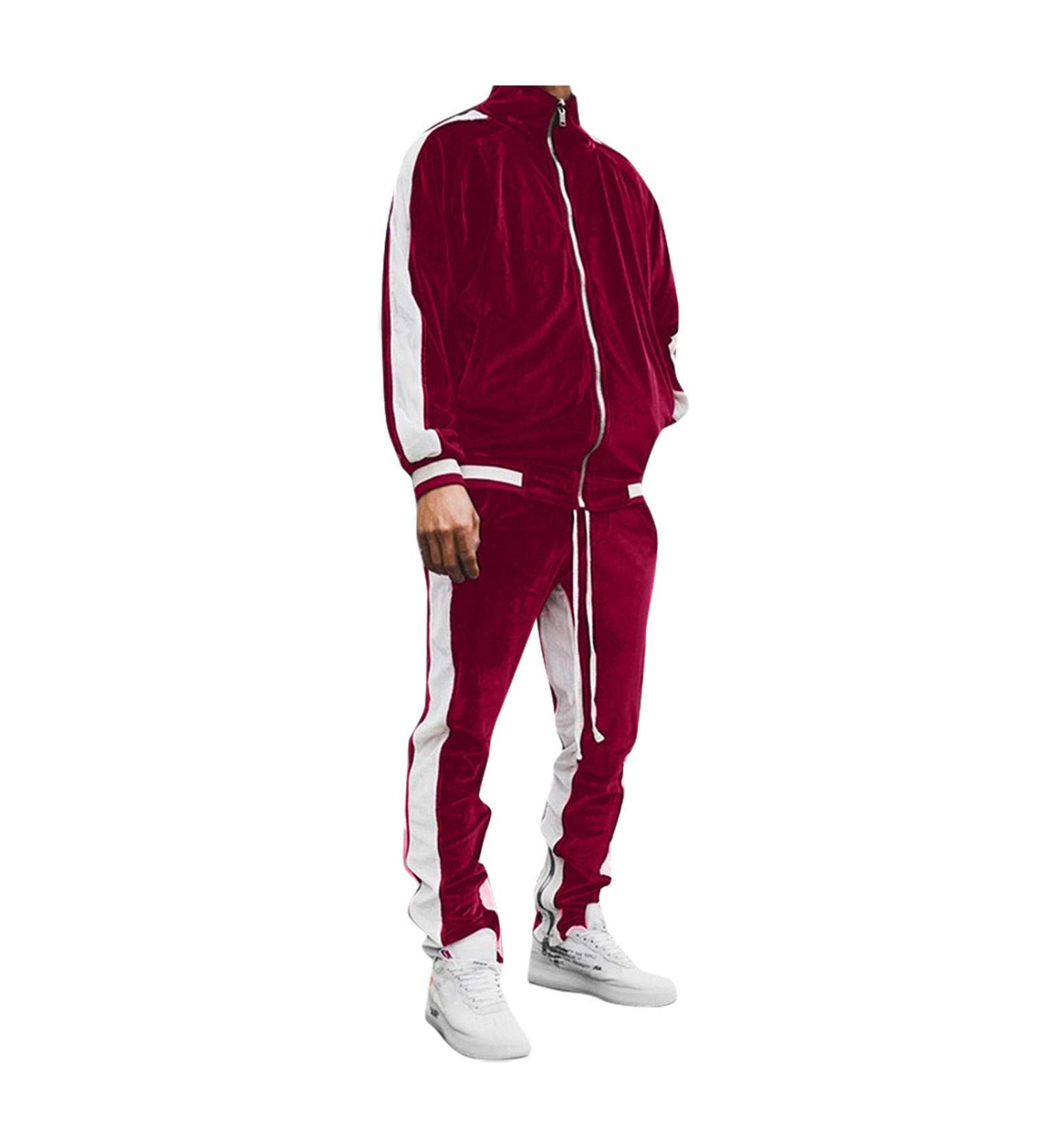 Beokeuio Gold Gym Tracksuit for Men | XXL Leisure Sport & Fitness Jogging Suit - Buy Online on GoSupps.com