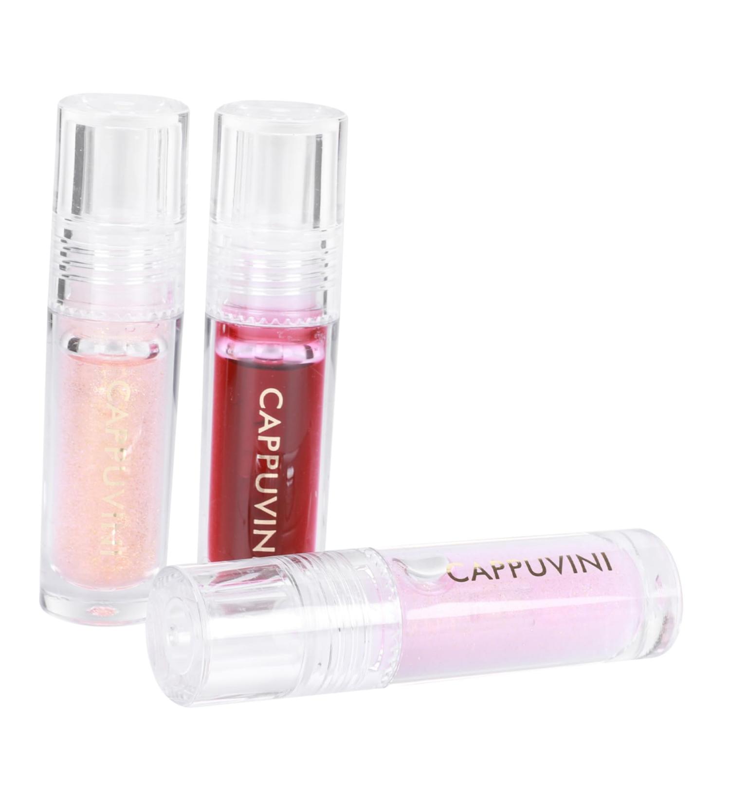 Housoutil 3pcs Lip Gloss Set - Moisturizing Glitter Makeup & Jelly Lipstick for Women | Travel Lip Tint & Lip Caring Beauty Products - Buy Online on GoSupps.com