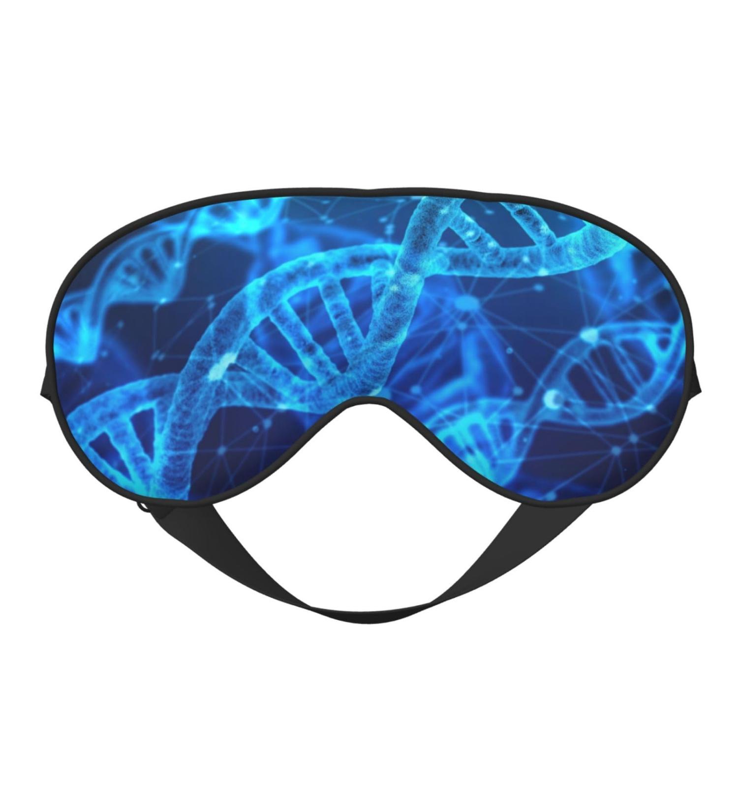 Shop Unisex DNA Chain Photo Print Eye Mask - Soft Adjustable Sleeping Mask for Ultimate Comfort - Buy Online on GoSupps.com