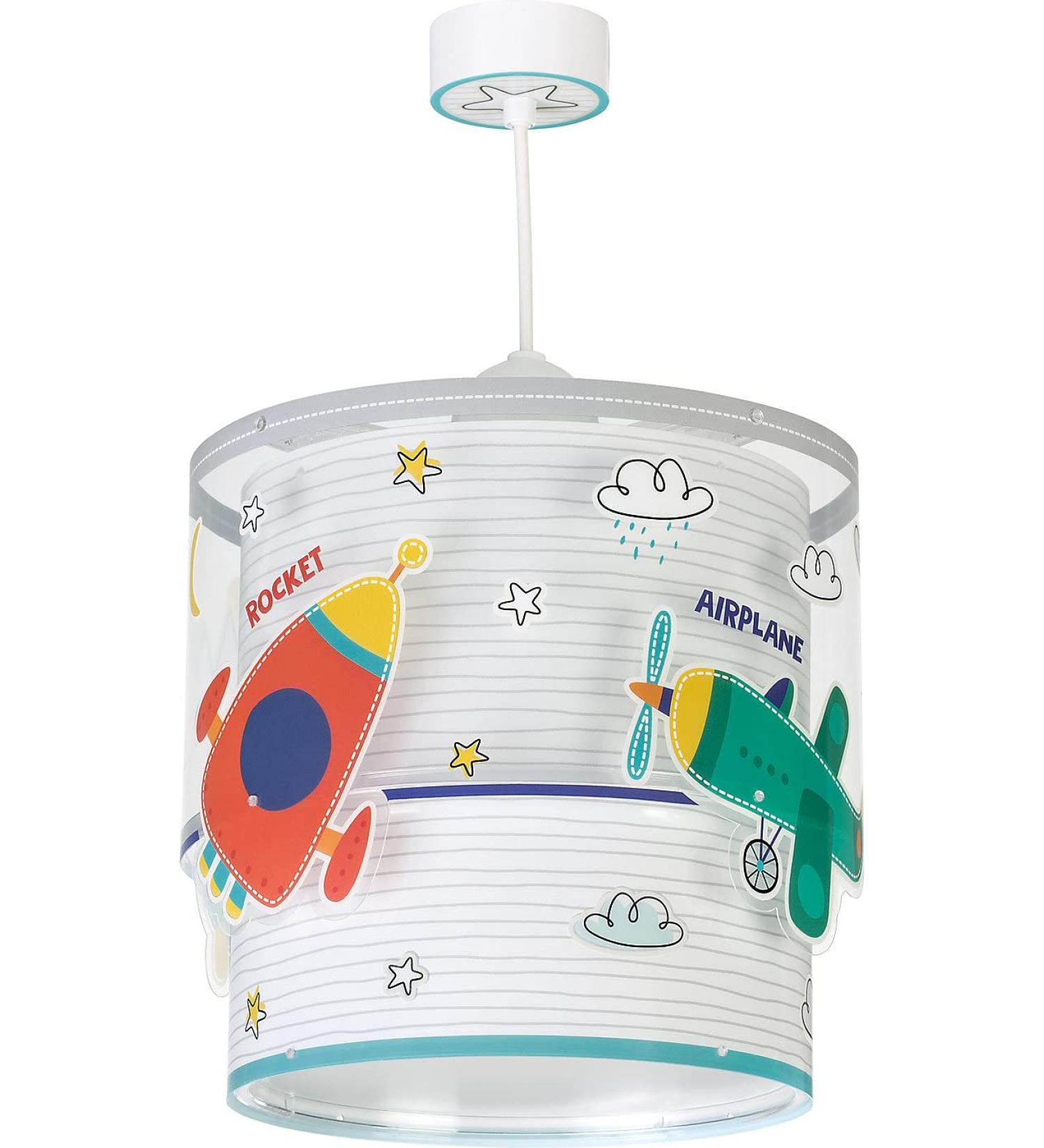 Dalber Children's Pendant Ceiling Lamp - Colorful Baby Travel Cars & Planes - E27 - Perfect for Kids' Room - Buy Online on GoSupps.com