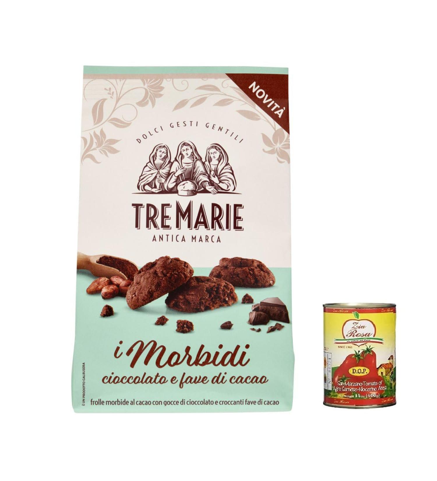  Zia Rosa Set of 12 Tre Marie i Morbidi Cioccolato e Fave di Cocoa Chocolate and Cocoa Beans 300 g + Zia Rosa DOP San Marzano Tomato Box 400 g - Buy Online on GoSupps.com